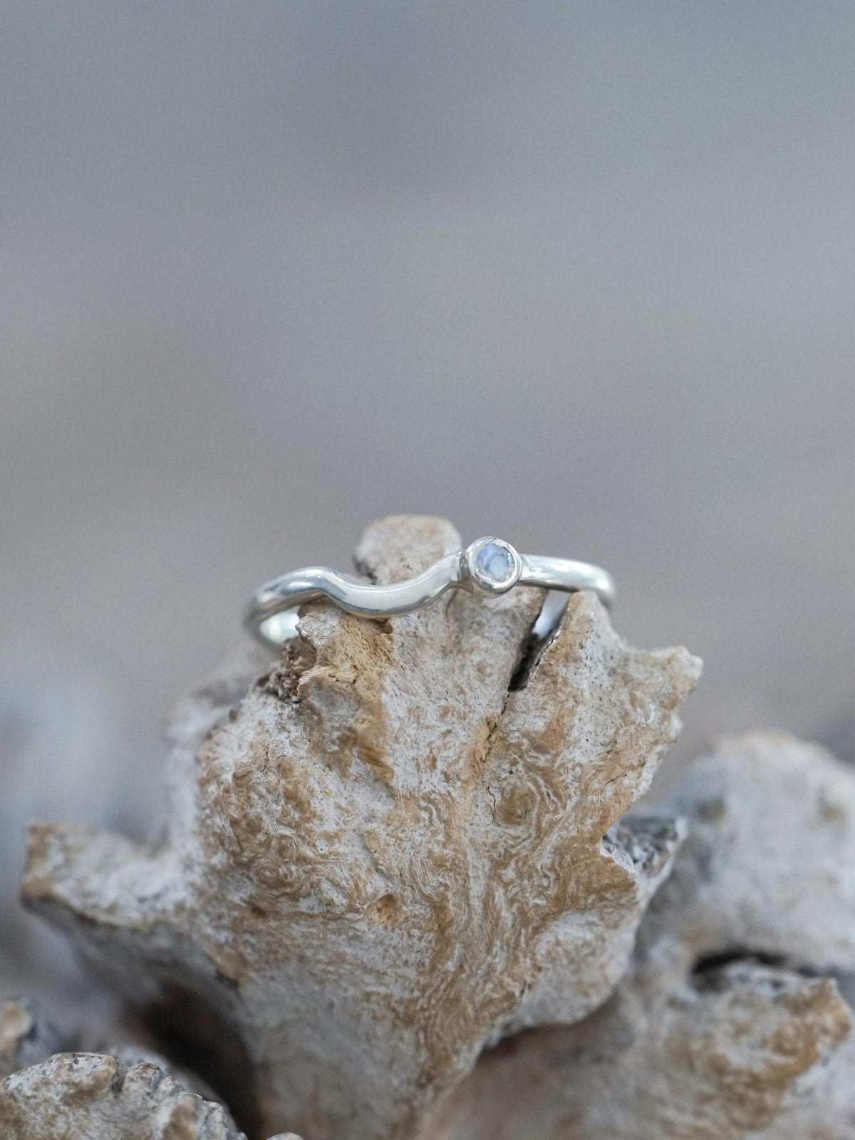 Moonstone Satellite Stacking Band - Gardens of the Sun | Ethical Jewelry