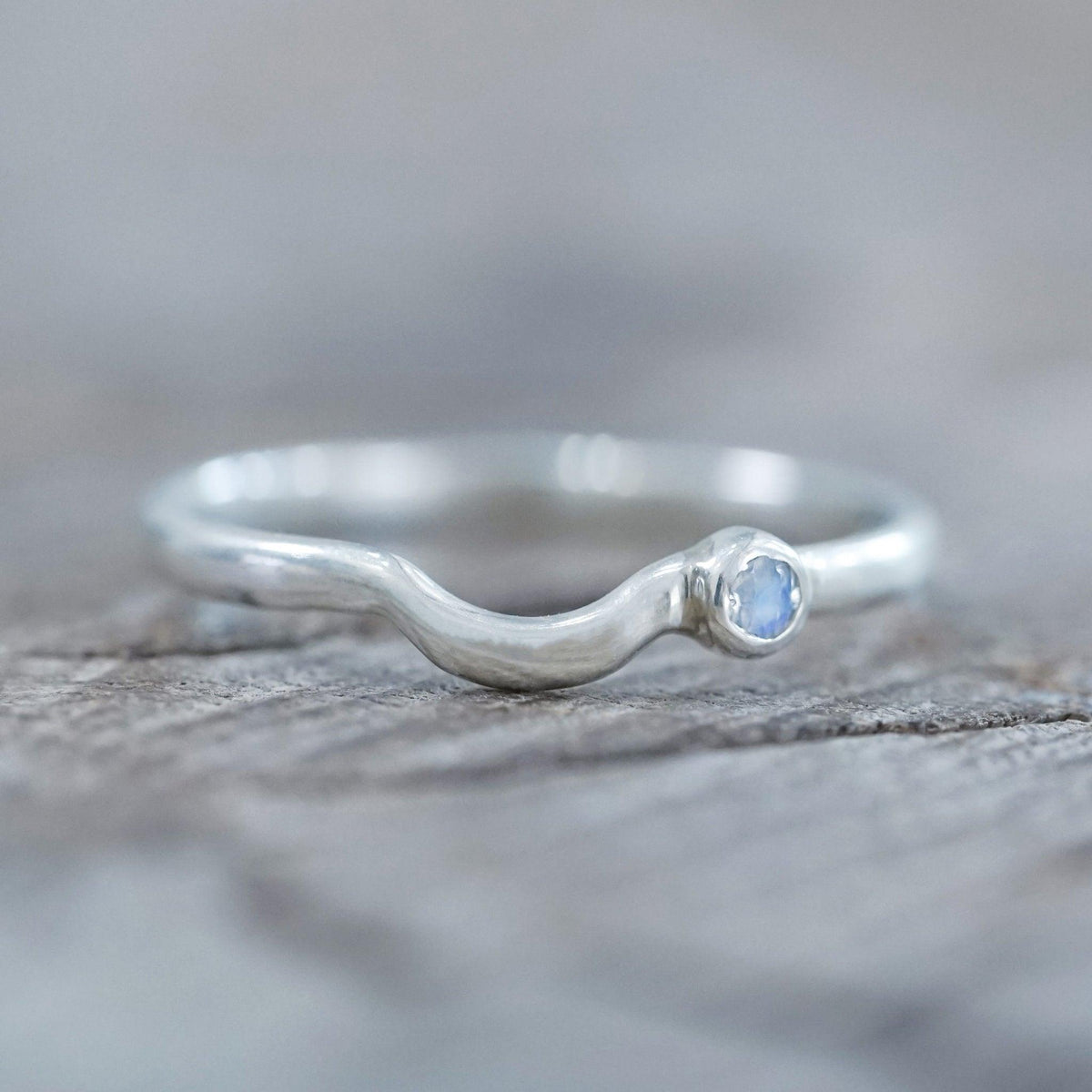 Moonstone Satellite Stacking Band - Gardens of the Sun | Ethical Jewelry