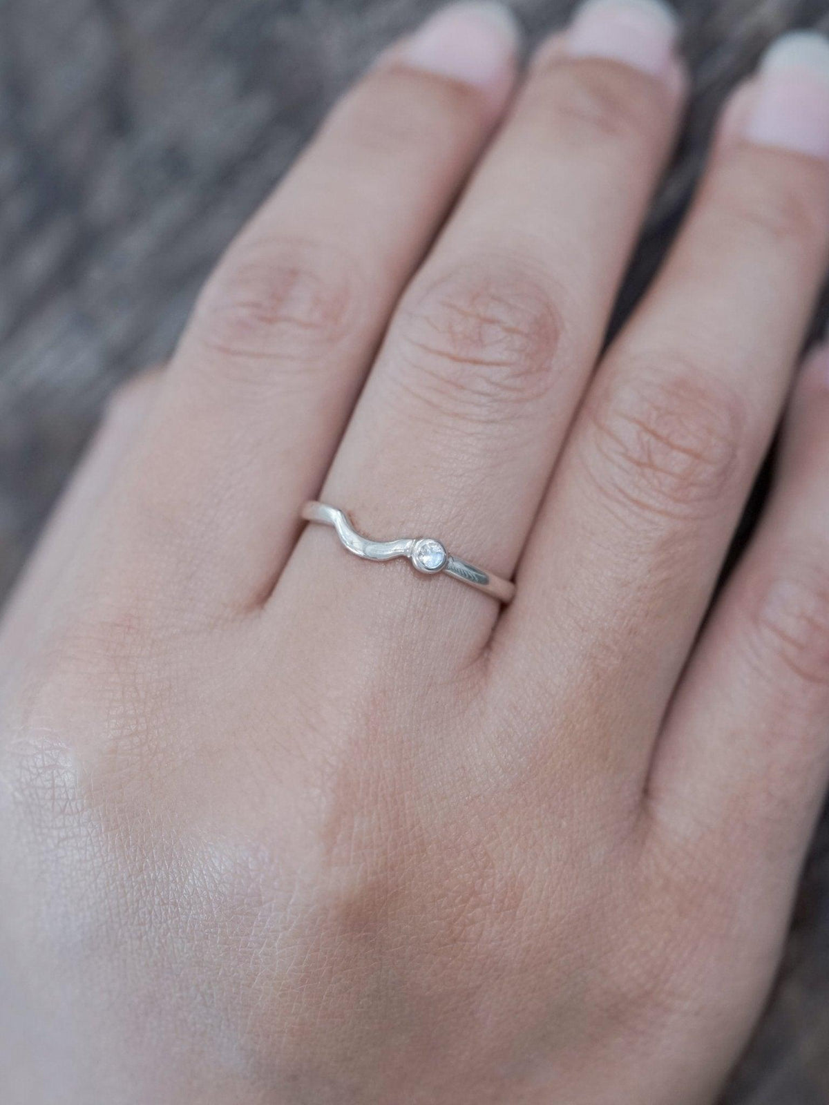 Moonstone Satellite Stacking Band - Gardens of the Sun | Ethical Jewelry