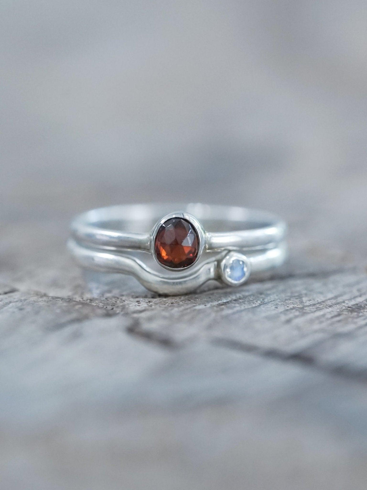 Moonstone Satellite Stacking Band - Gardens of the Sun | Ethical Jewelry