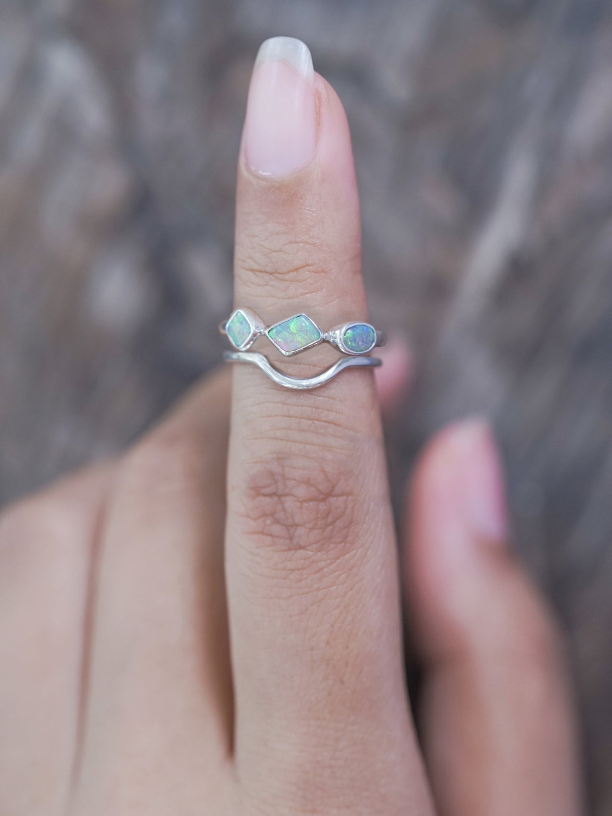Multi Opal Ring in Silver - Gardens of the Sun | Ethical Jewelry