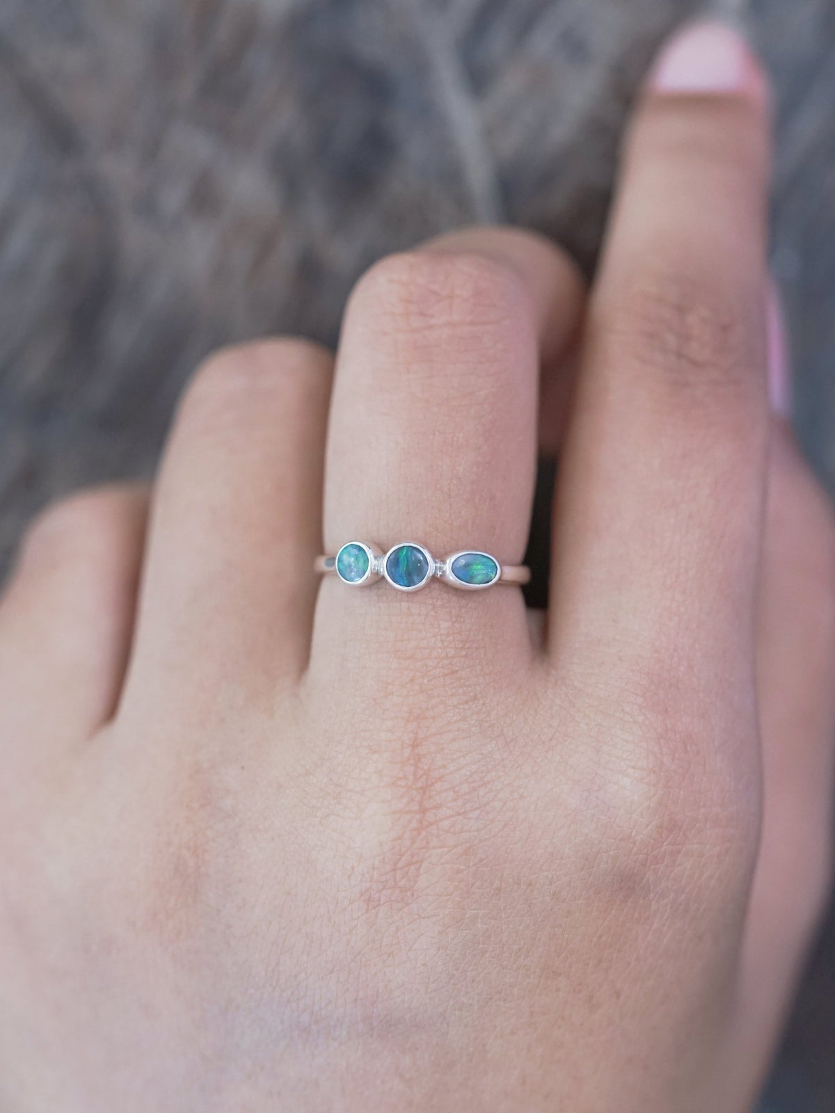 Multi Opal Ring in Silver - Gardens of the Sun | Ethical Jewelry