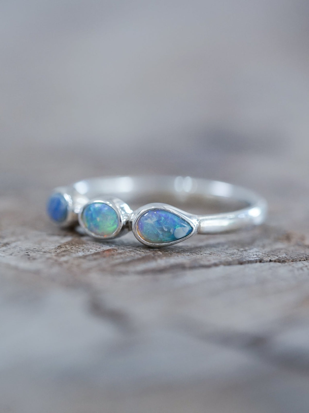 Multi Opal Ring in Silver - Gardens of the Sun | Ethical Jewelry
