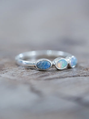 Multi Opal Ring in Silver - Gardens of the Sun | Ethical Jewelry