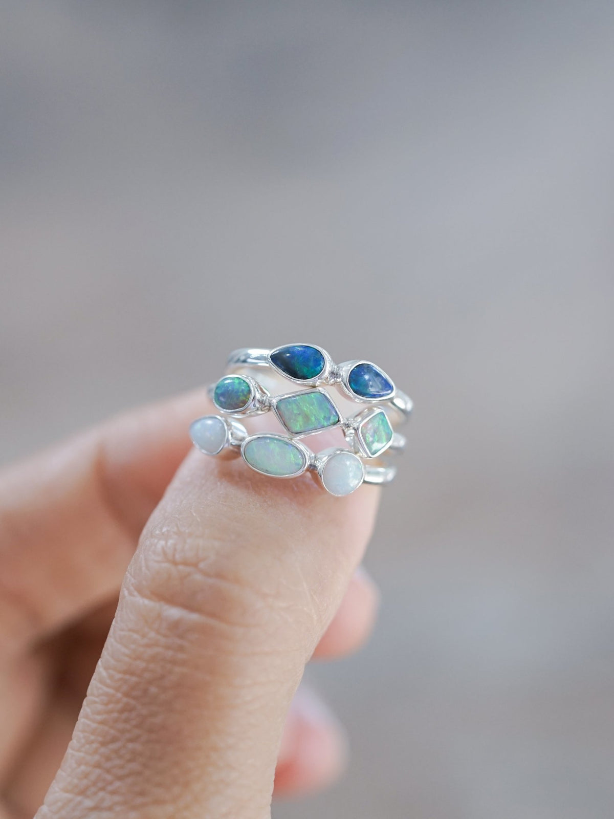Multi Opal Ring in Silver - Gardens of the Sun | Ethical Jewelry