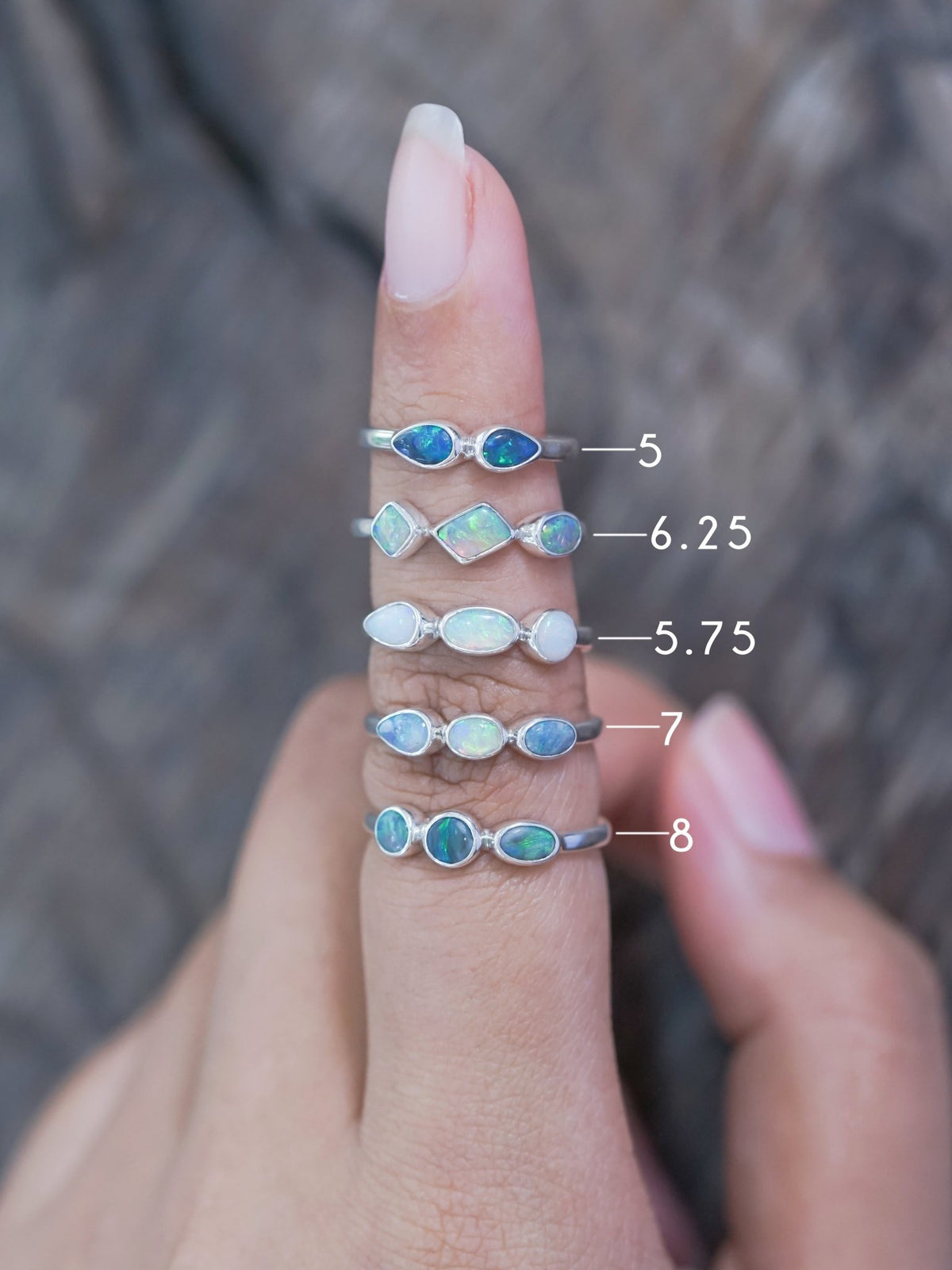 Multi Opal Ring in Silver - Gardens of the Sun | Ethical Jewelry