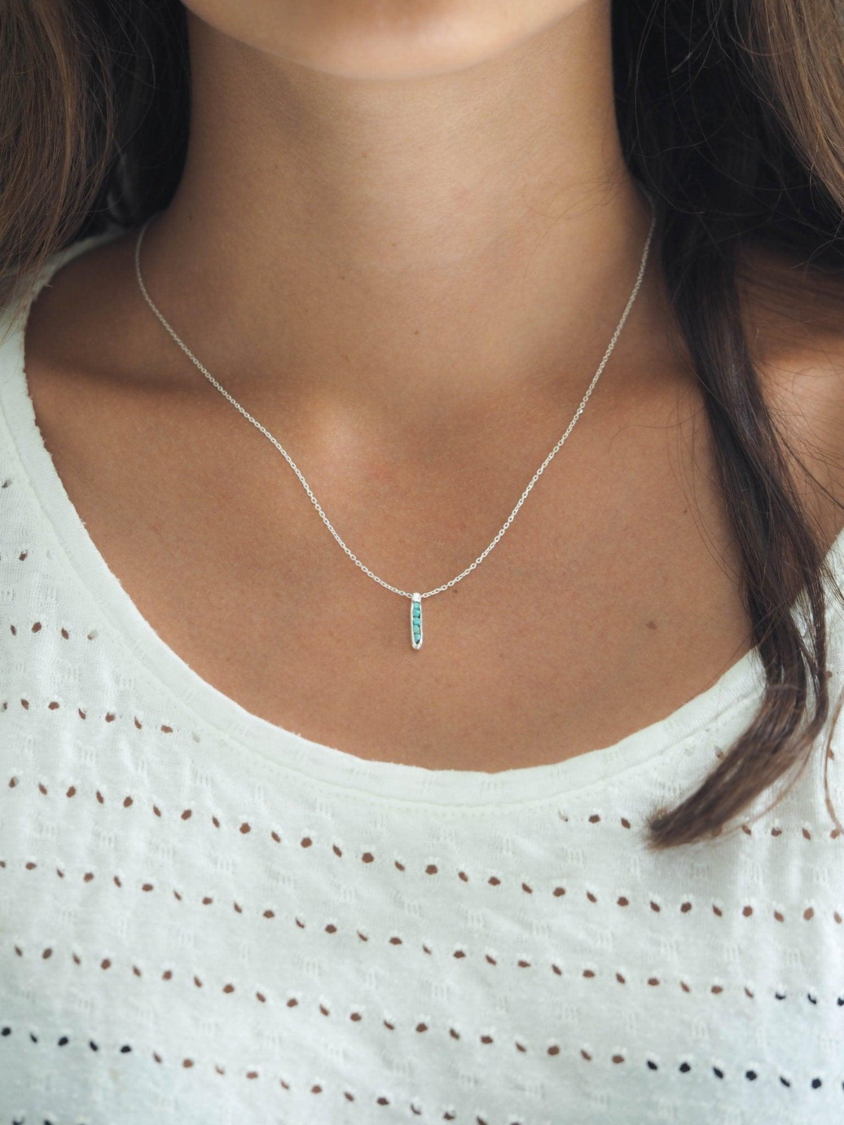 Nevada Turquoise Necklace with Hidden Gems - Gardens of the Sun | Ethical Jewelry