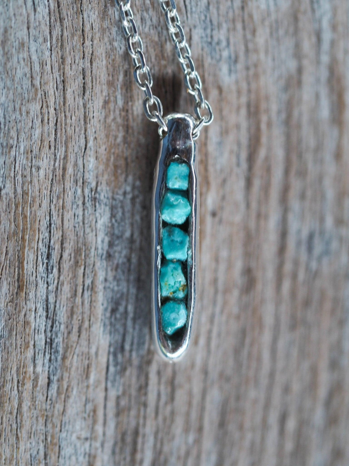 Nevada Turquoise Necklace with Hidden Gems - Gardens of the Sun | Ethical Jewelry