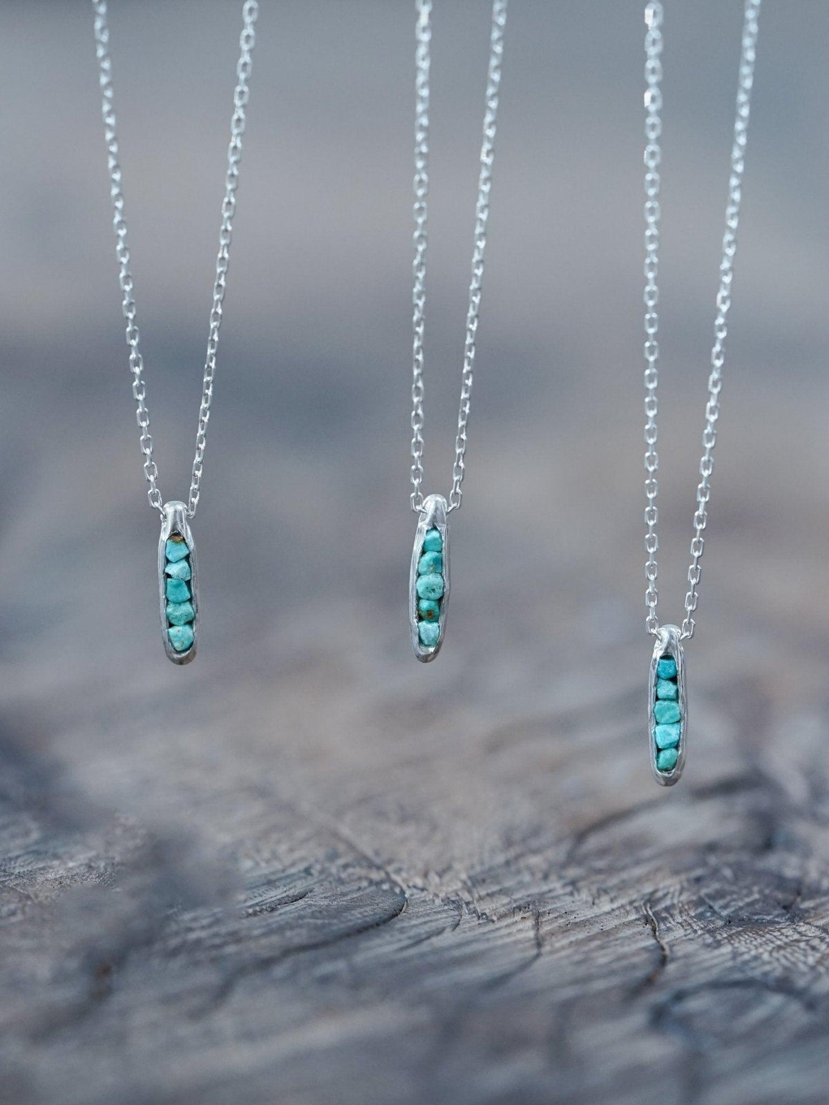 Nevada Turquoise Necklace with Hidden Gems - Gardens of the Sun | Ethical Jewelry