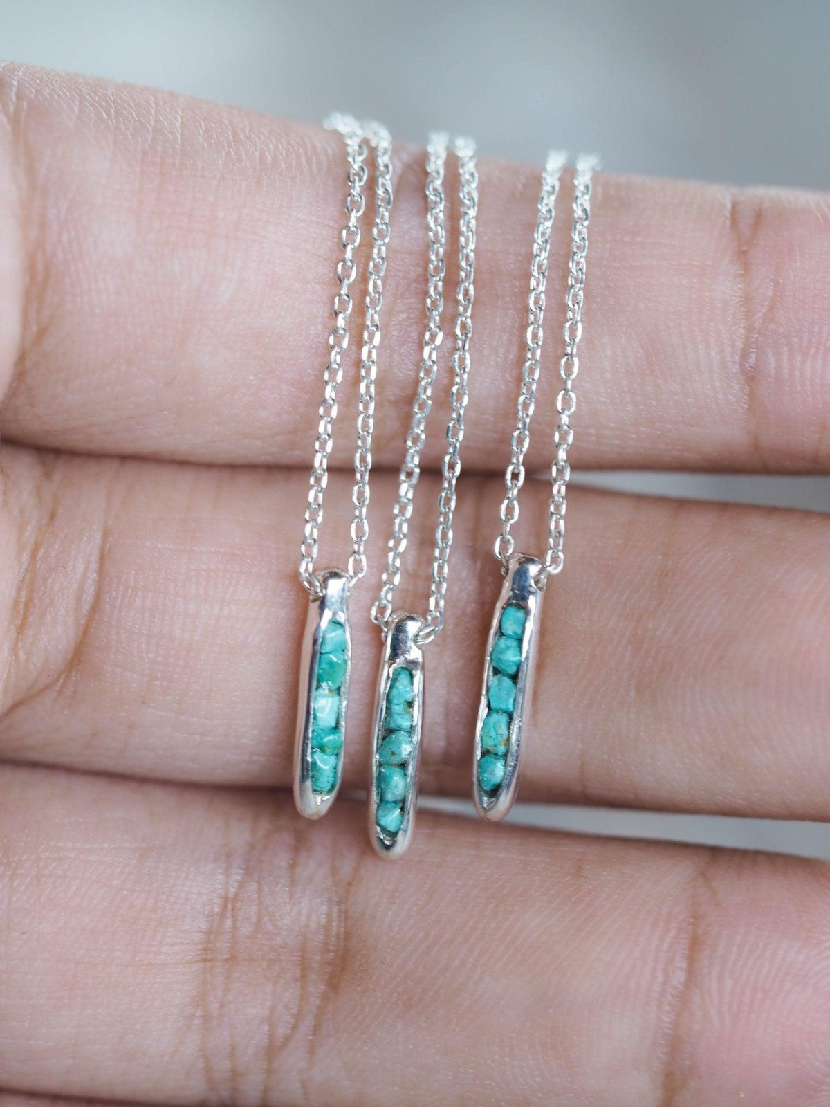Nevada Turquoise Necklace with Hidden Gems - Gardens of the Sun | Ethical Jewelry