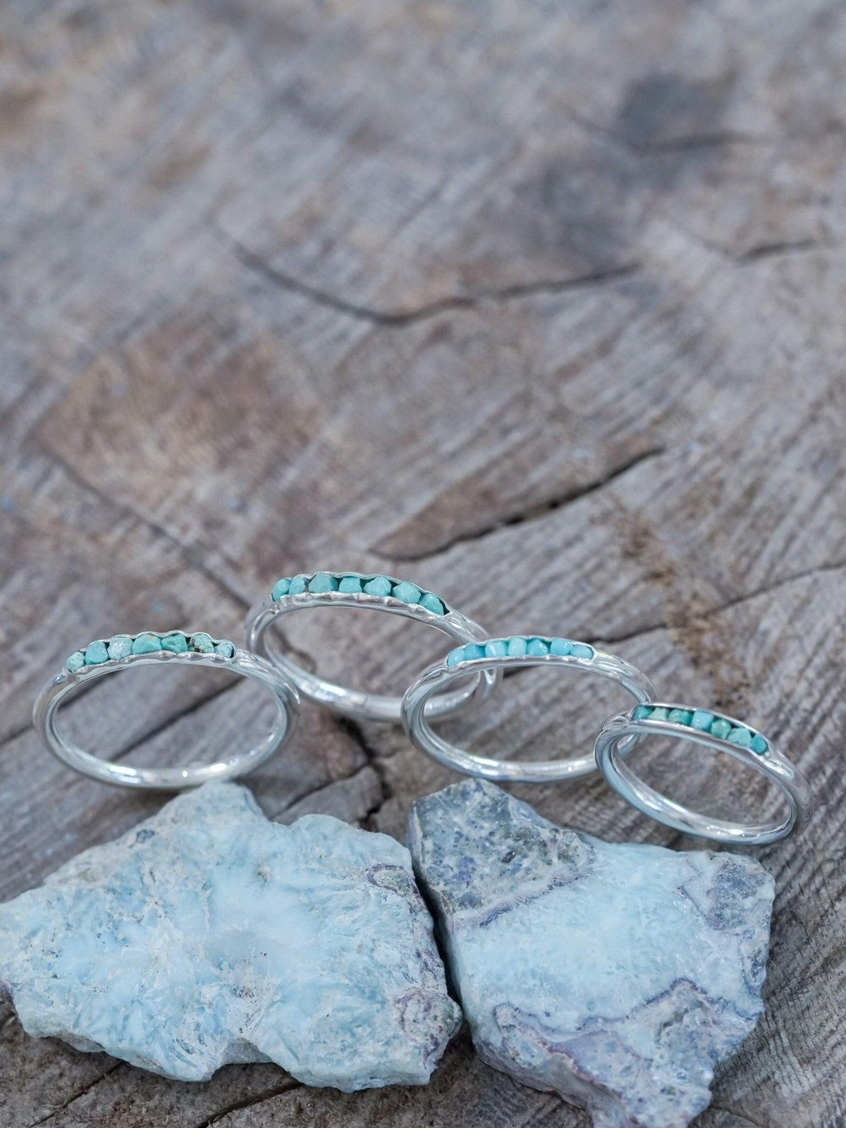 Nevada Turquoise Ring with Hidden Gems - Gardens of the Sun | Ethical Jewelry
