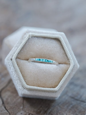 Nevada Turquoise Ring with Hidden Gems - Gardens of the Sun | Ethical Jewelry