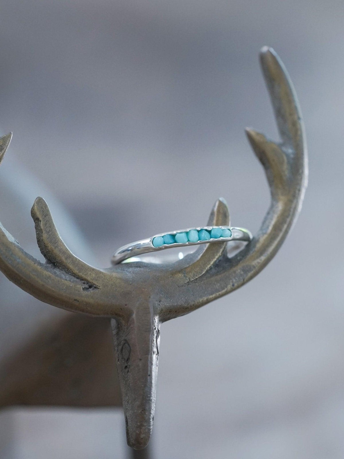 Nevada Turquoise Ring with Hidden Gems - Gardens of the Sun | Ethical Jewelry