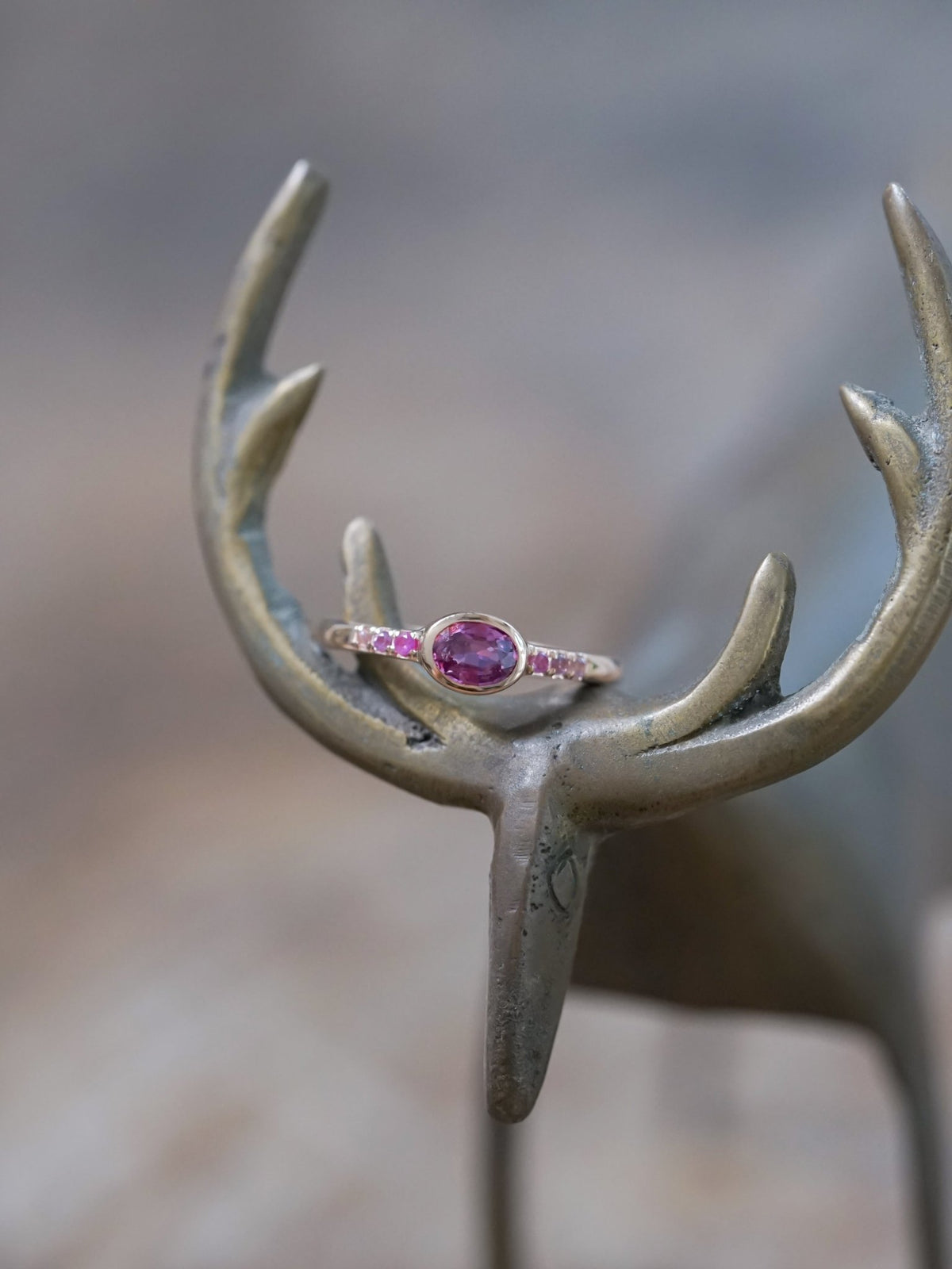 Ombre Pink Sapphire Ring in Rose Gold - Gardens of the Sun | Ethical Jewelry