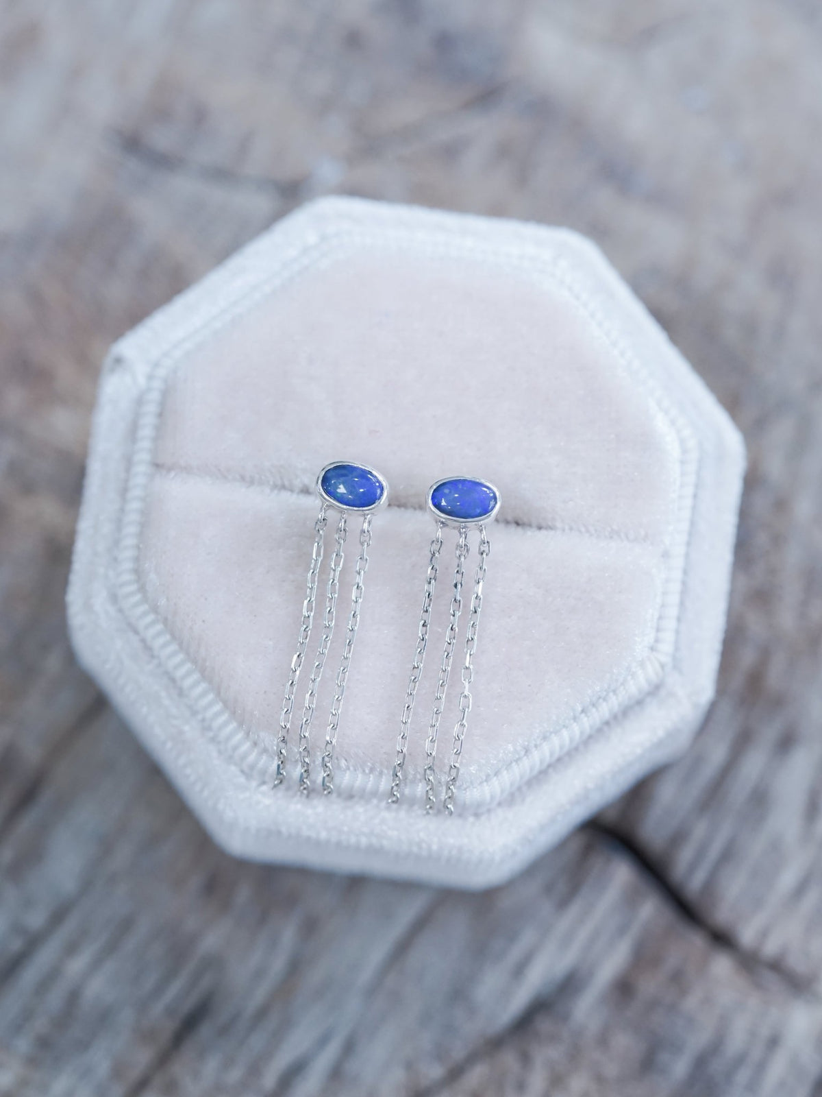 Opal Chain Earrings - Gardens of the Sun | Ethical Jewelry