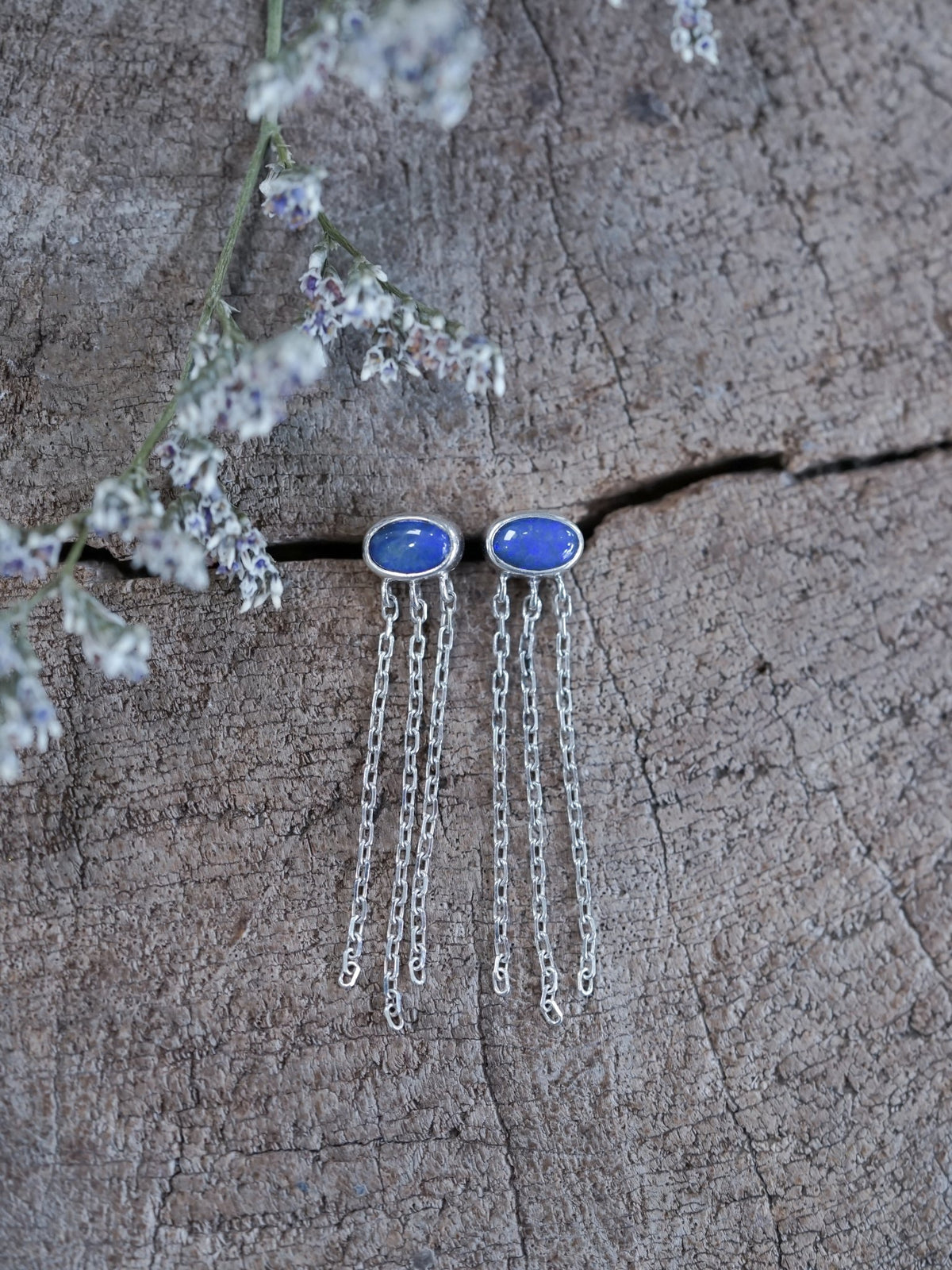 Opal Chain Earrings - Gardens of the Sun | Ethical Jewelry