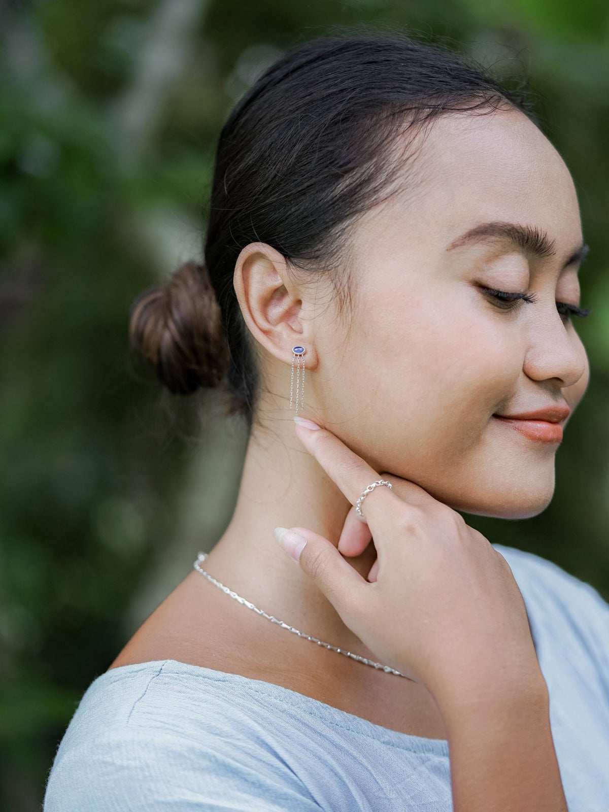 Opal Chain Earrings - Gardens of the Sun | Ethical Jewelry