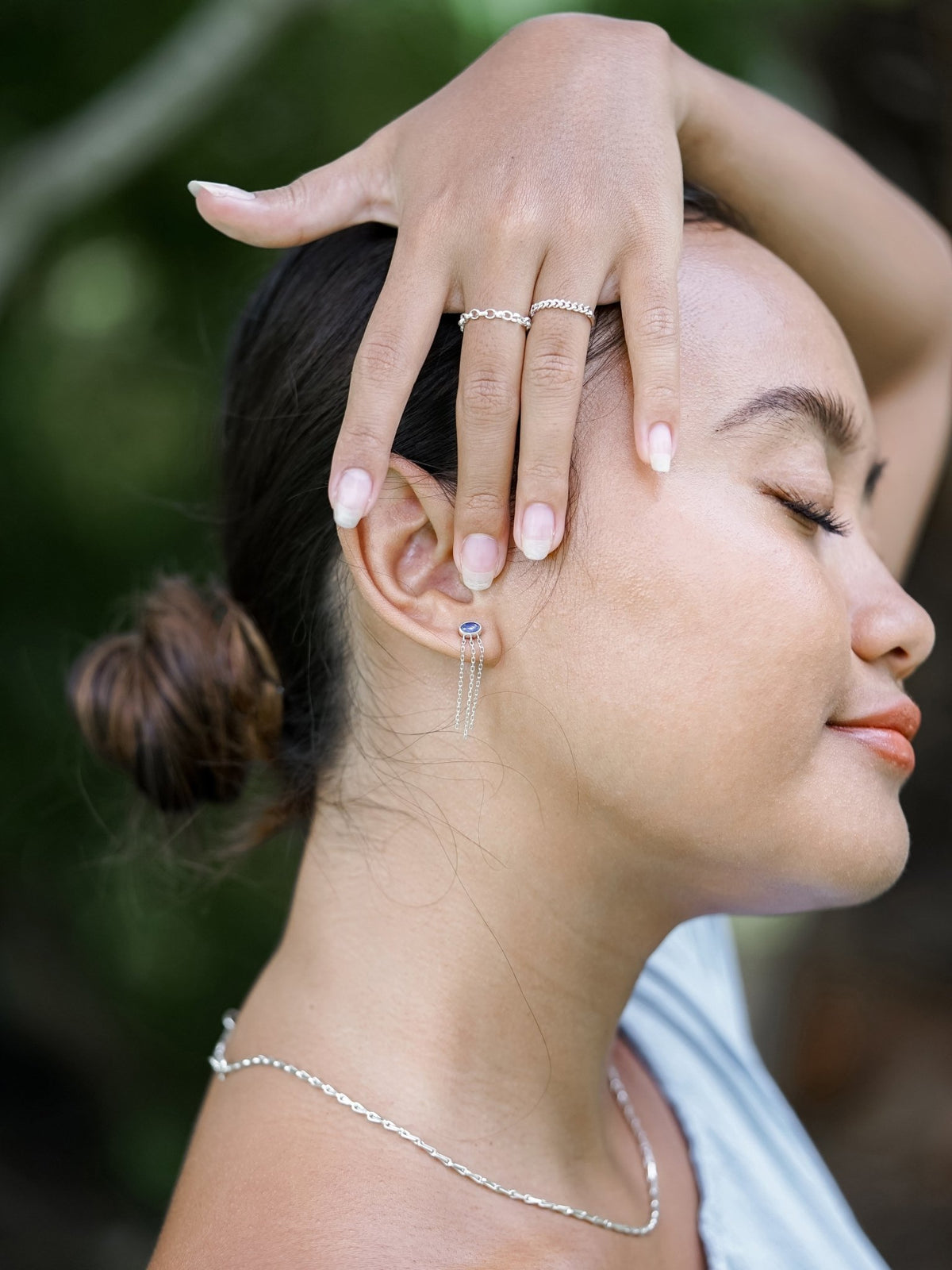 Opal Chain Earrings - Gardens of the Sun | Ethical Jewelry