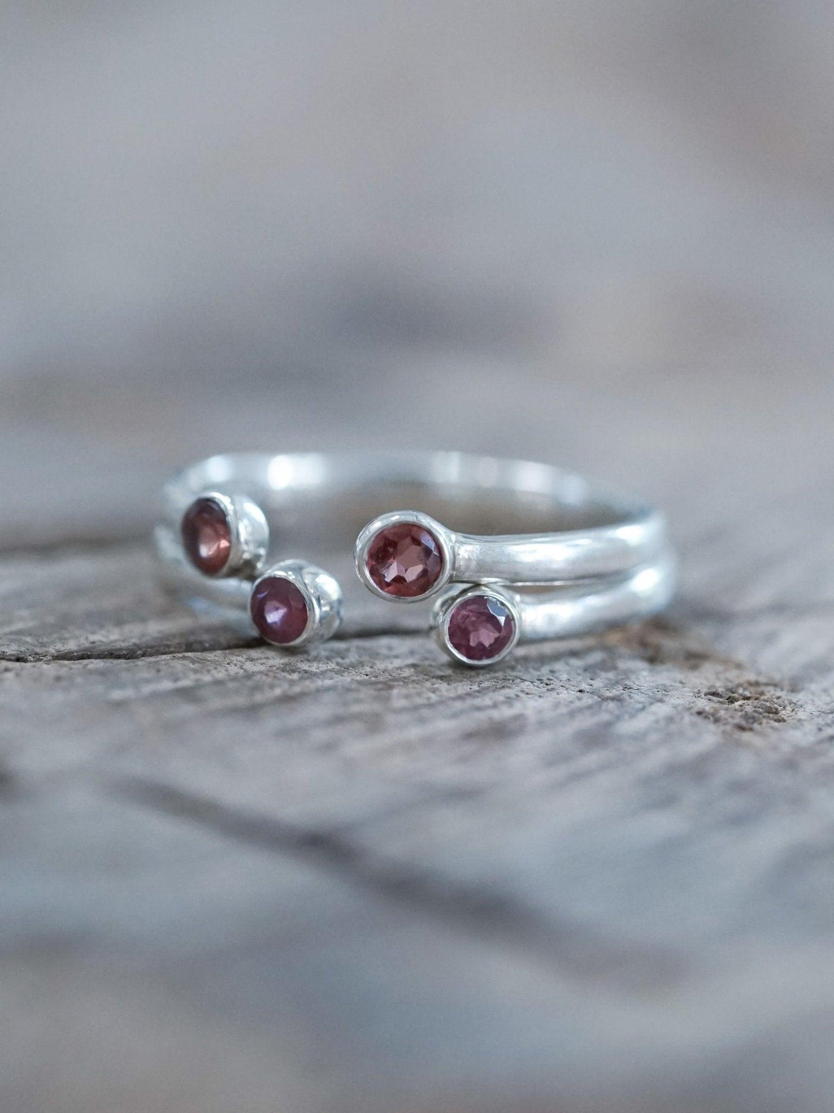 Open Garnet Ring - Gardens of the Sun | Ethical Jewelry