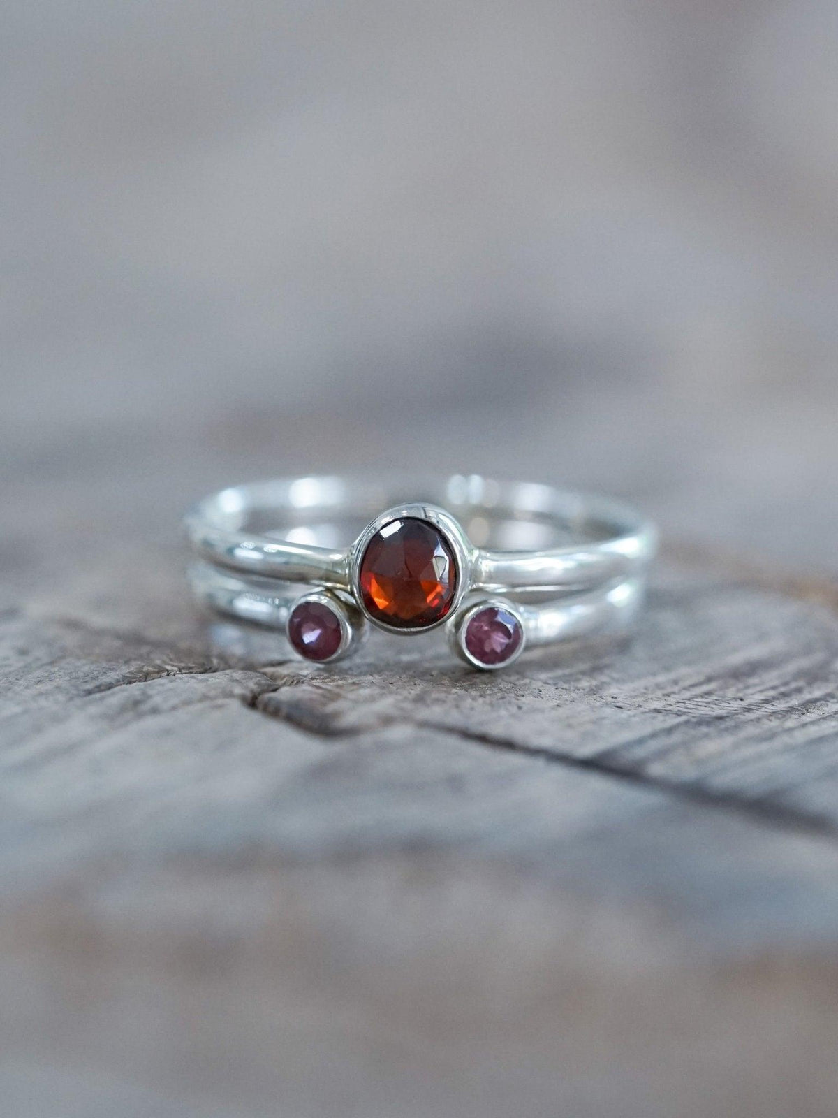 Open Garnet Ring - Gardens of the Sun | Ethical Jewelry