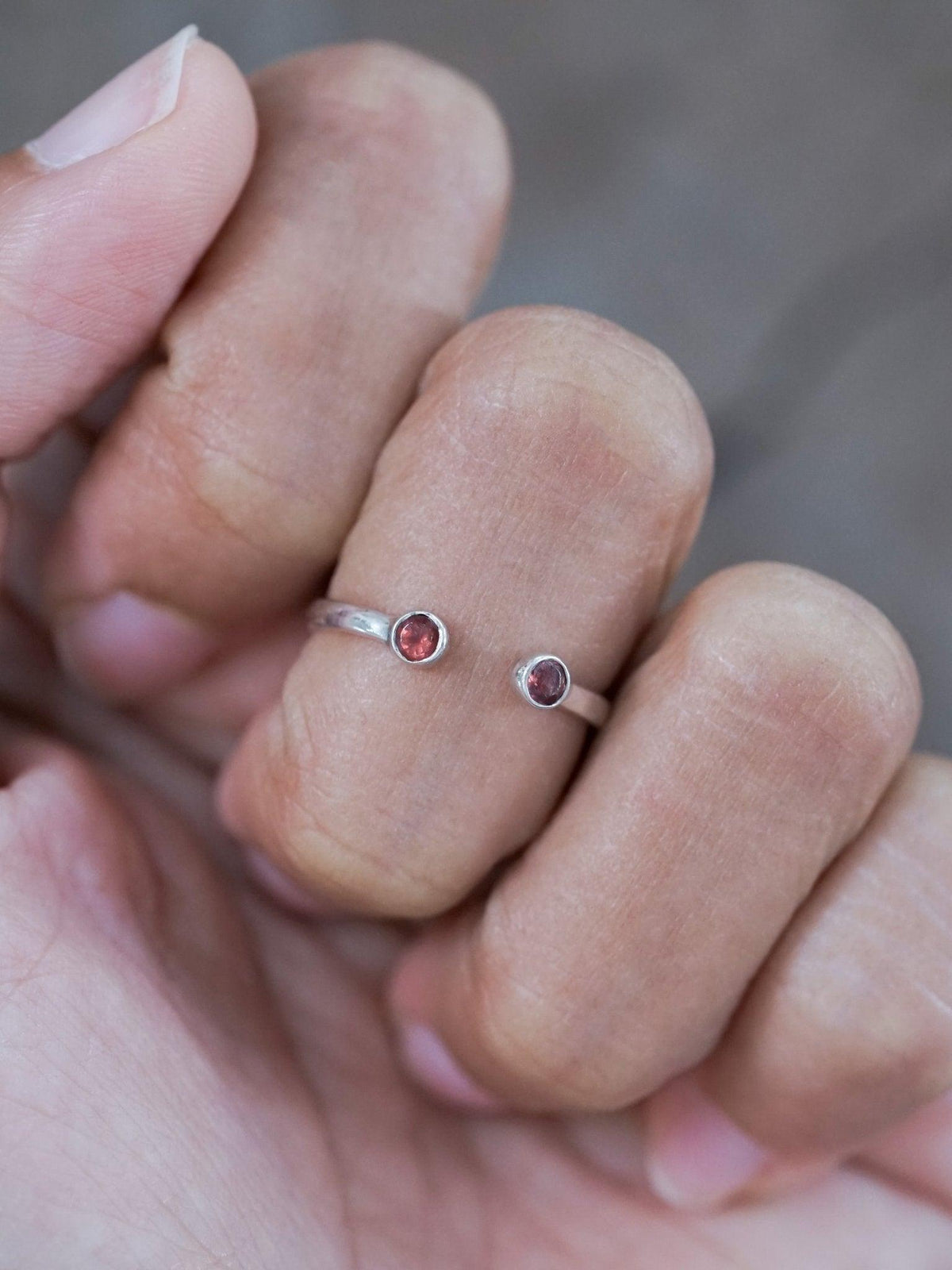 Open Garnet Ring - Gardens of the Sun | Ethical Jewelry