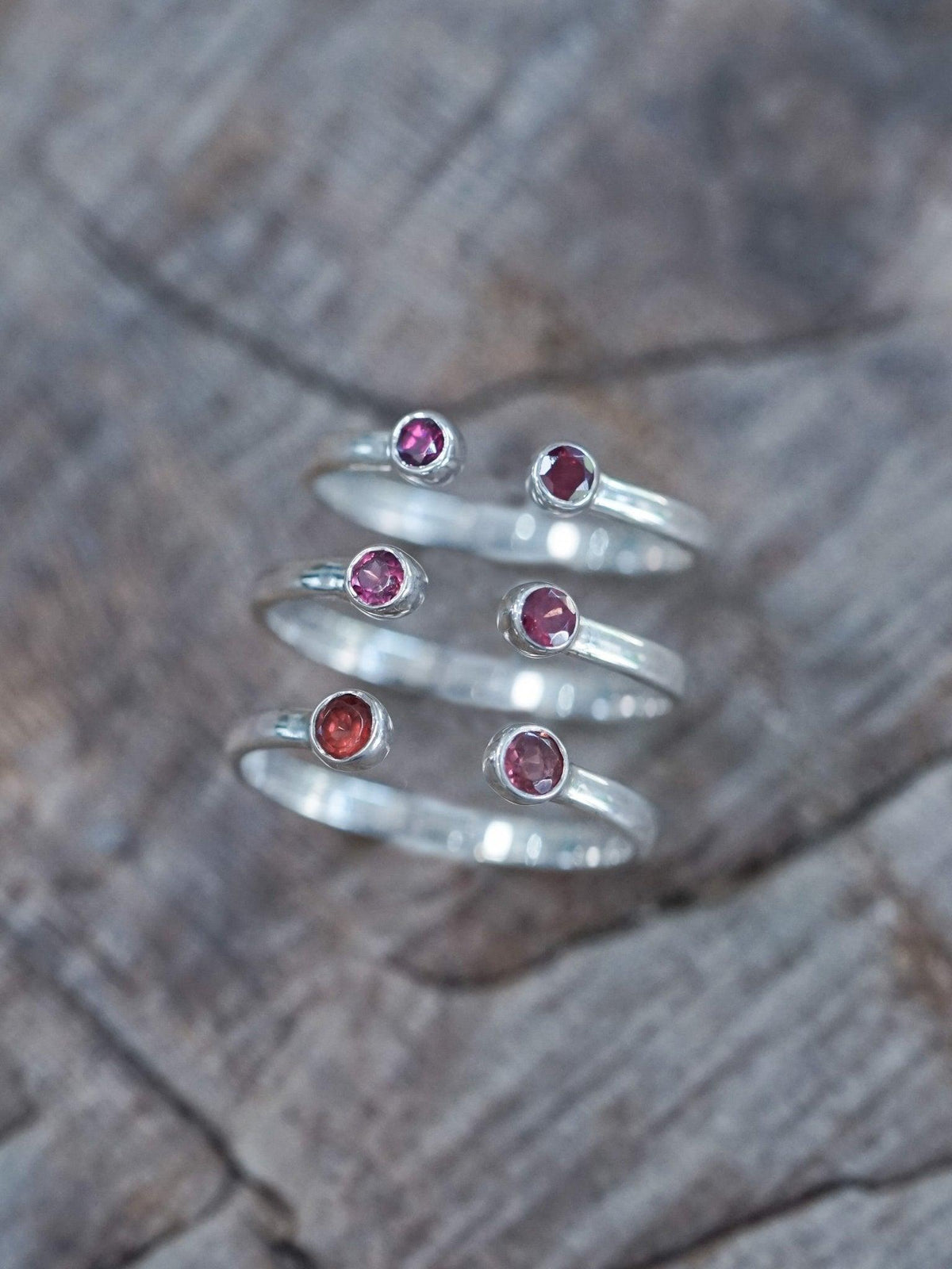 Open Garnet Ring - Gardens of the Sun | Ethical Jewelry