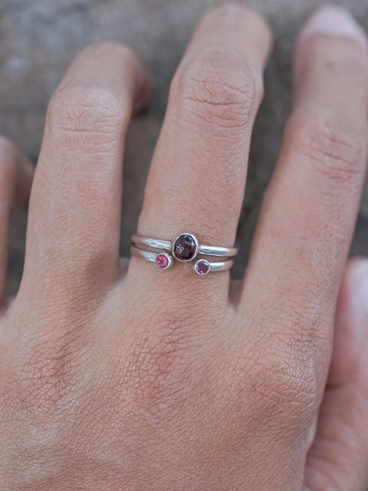 Open Garnet Ring - Gardens of the Sun | Ethical Jewelry
