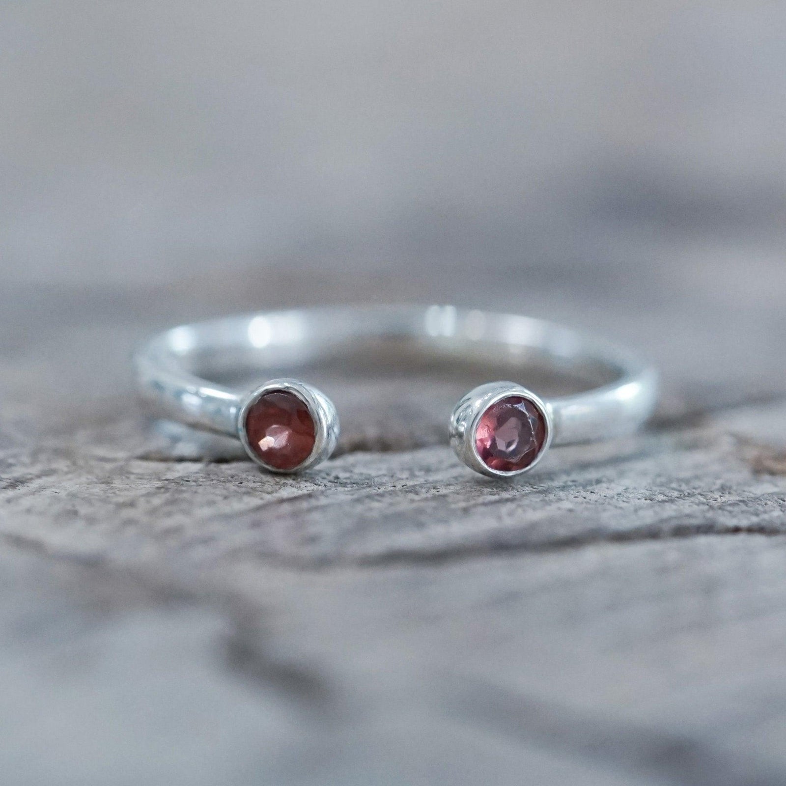 Open Garnet Ring - Gardens of the Sun | Ethical Jewelry