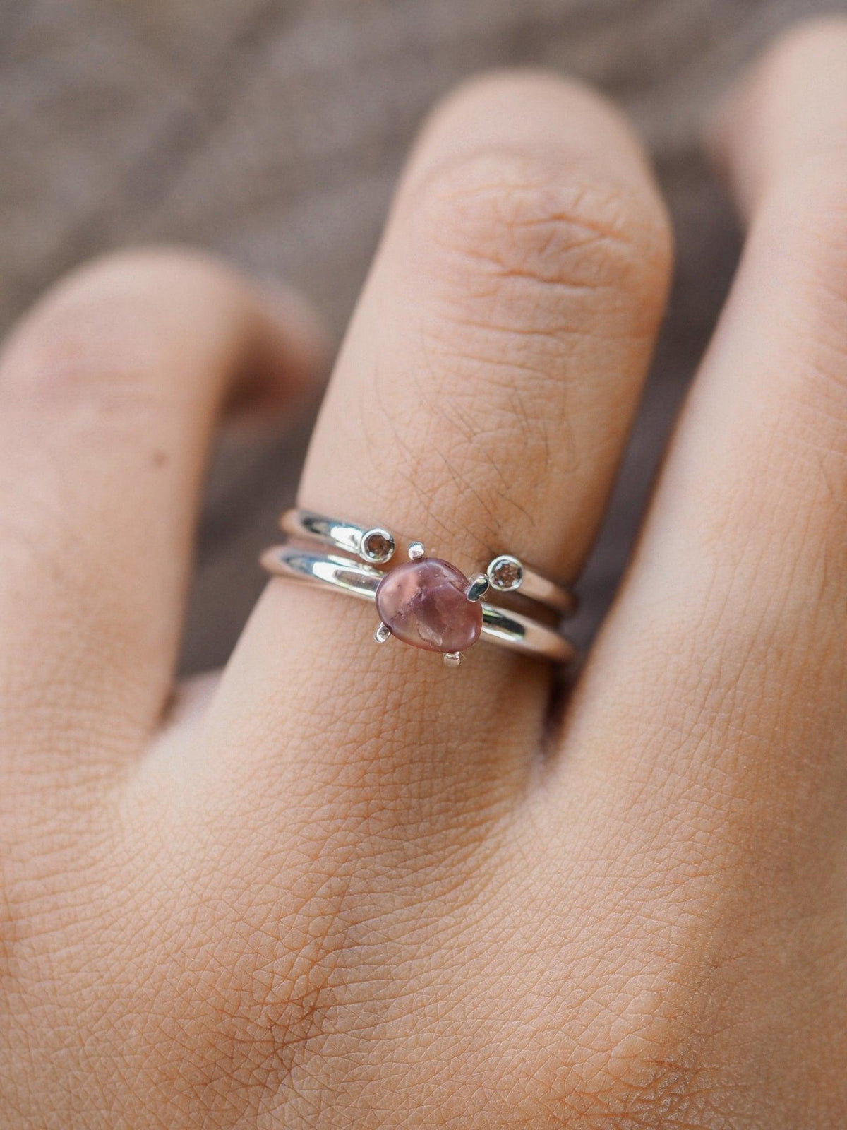 Open Garnet Ring - Gardens of the Sun | Ethical Jewelry