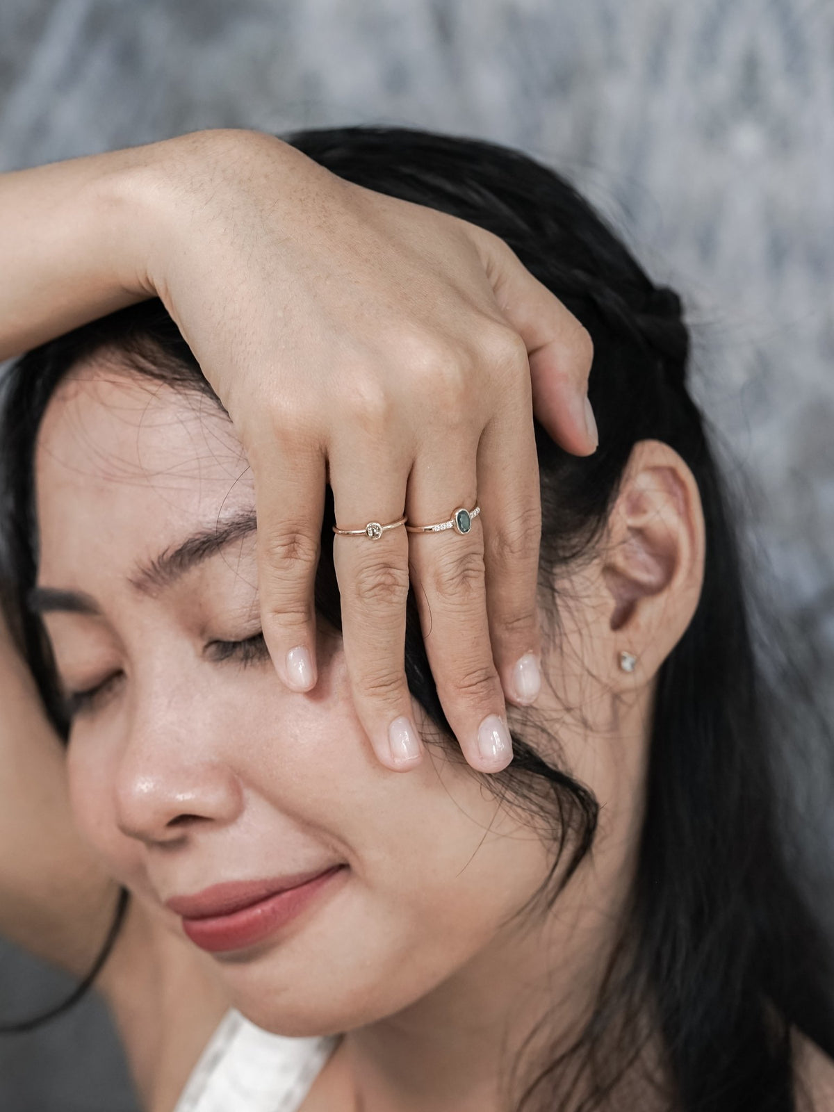 Oval Blue Diamond Ring in Ethical Gold - Gardens of the Sun | Ethical Jewelry