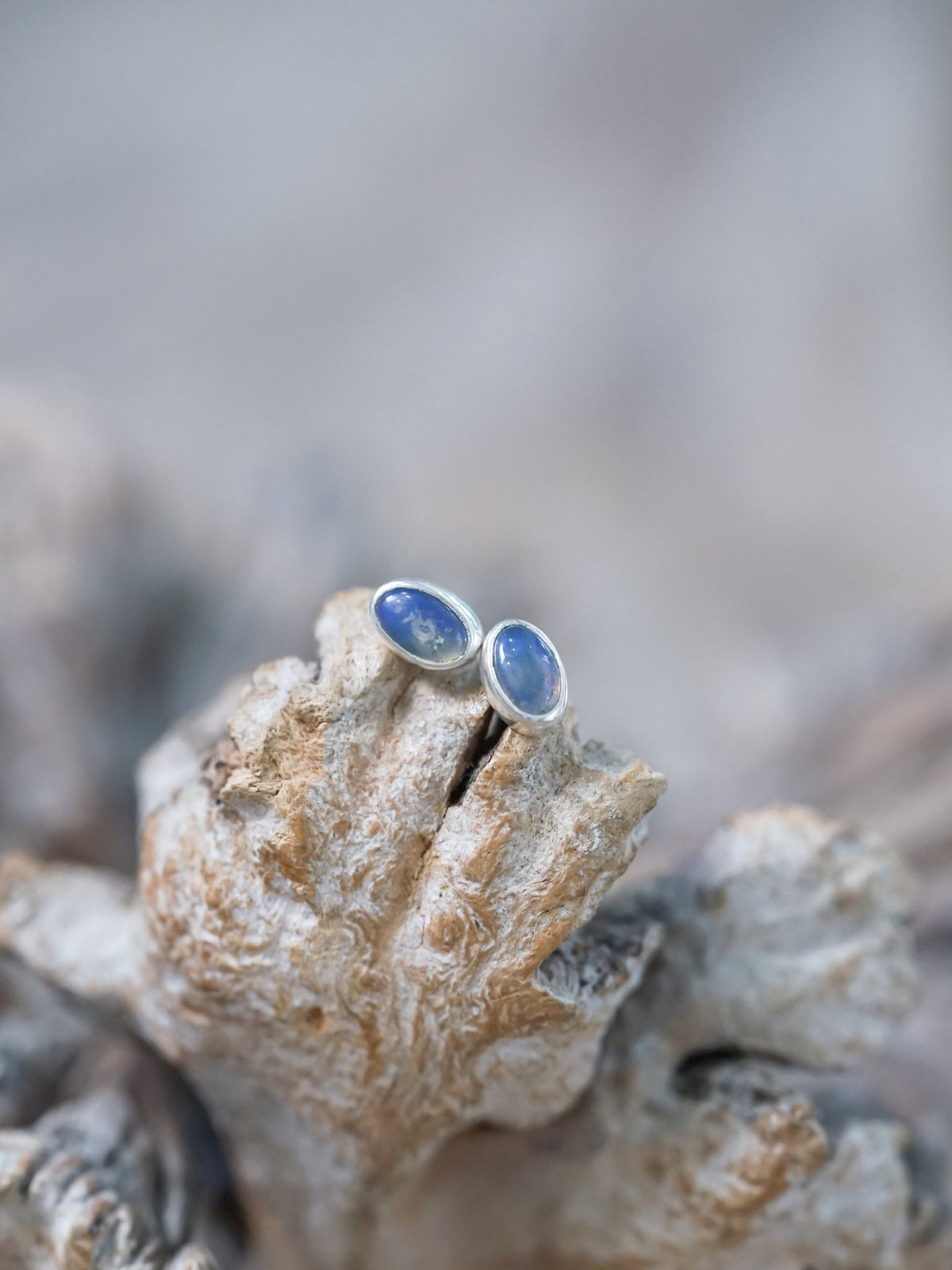 Oval Opal Earrings - Gardens of the Sun | Ethical Jewelry