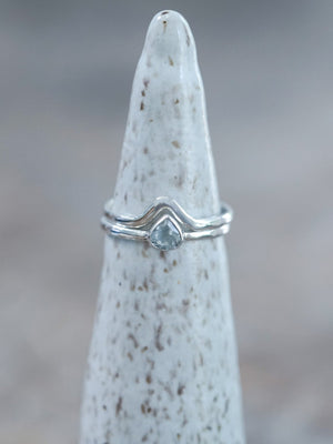 Pear Aquamarine Ring Set - Gardens of the Sun | Ethical Jewelry