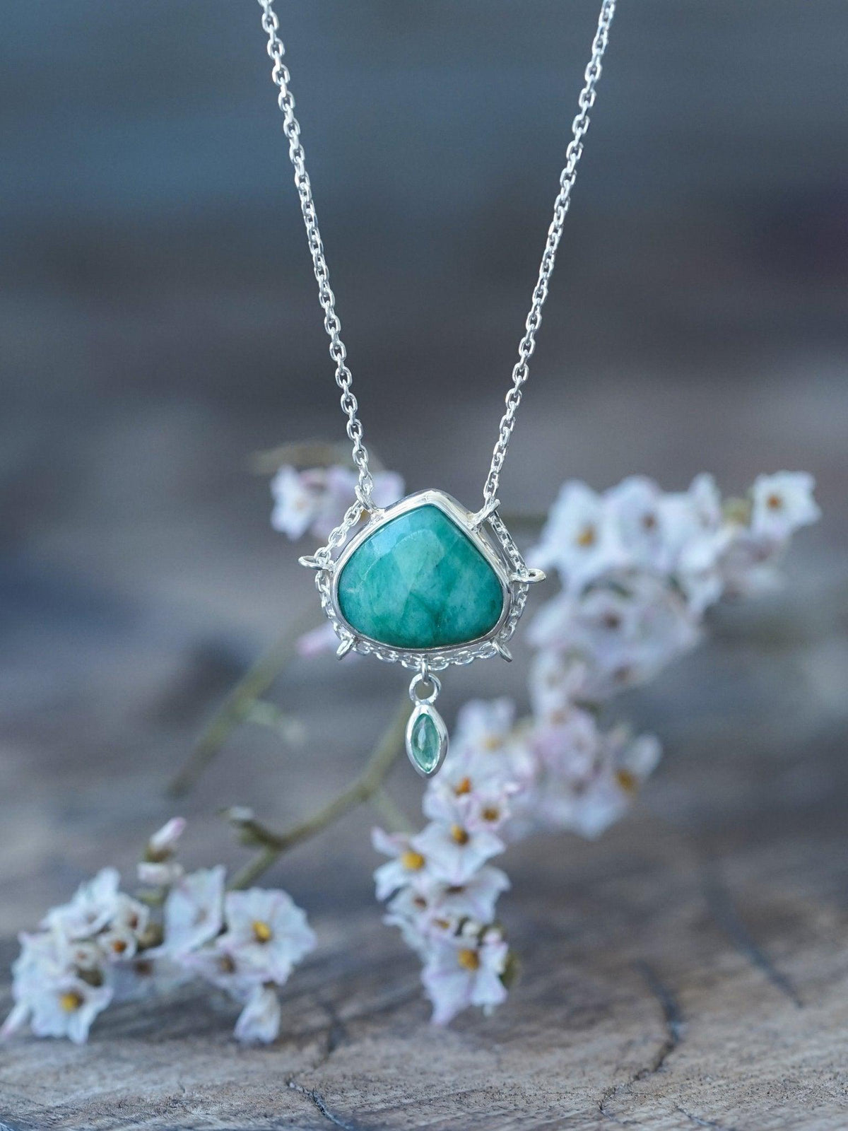 Pear Emerald Necklace - Gardens of the Sun | Ethical Jewelry