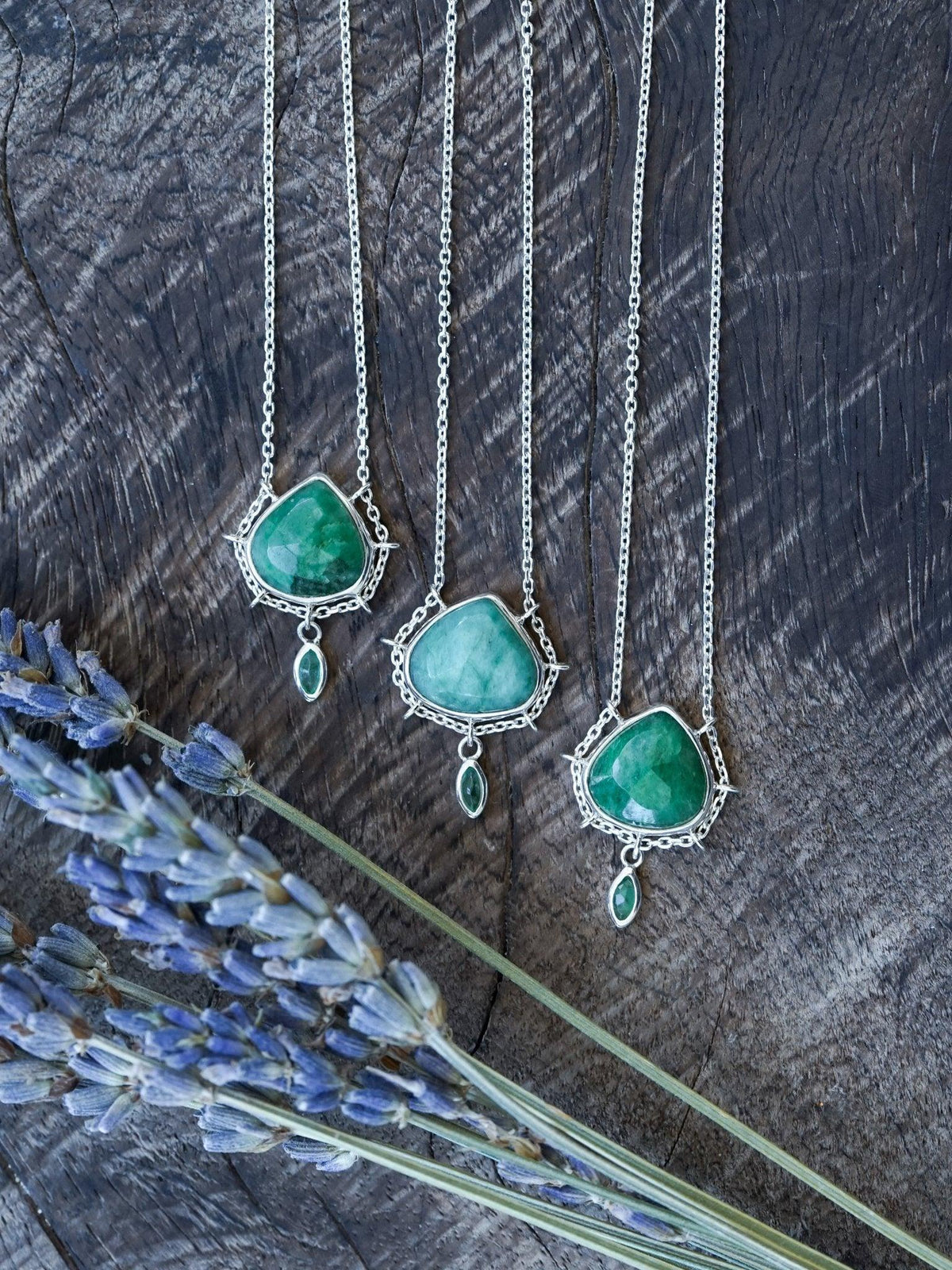 Pear Emerald Necklace - Gardens of the Sun | Ethical Jewelry
