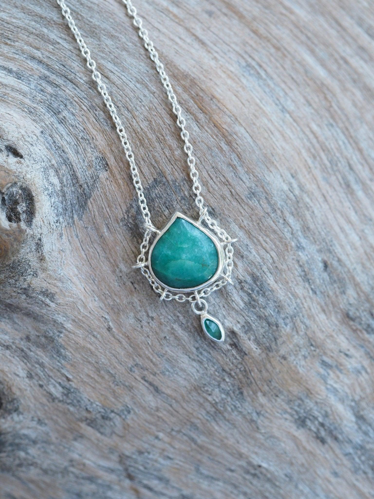 Pear Emerald Necklace - Gardens of the Sun | Ethical Jewelry