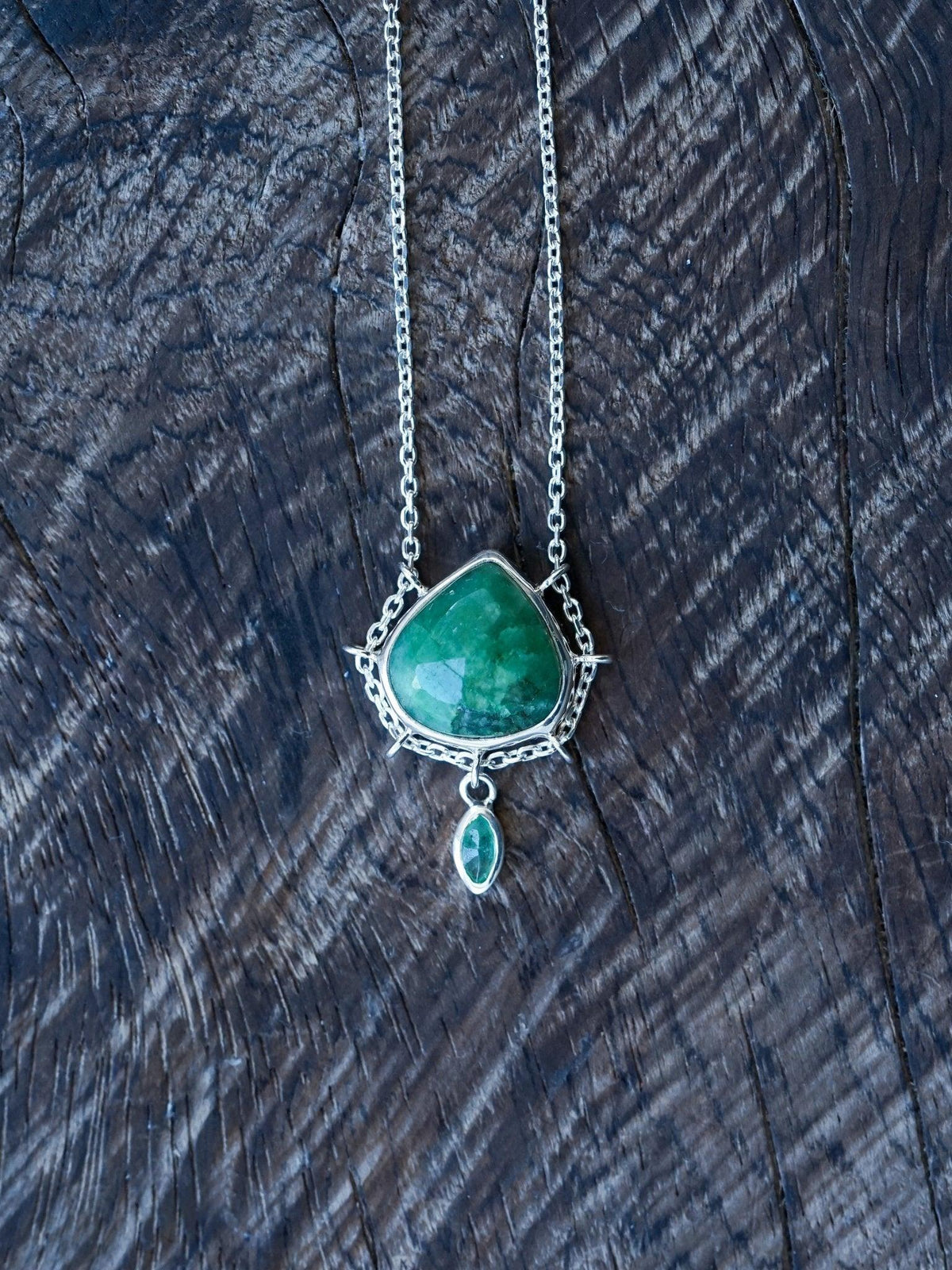 Pear Emerald Necklace - Gardens of the Sun | Ethical Jewelry