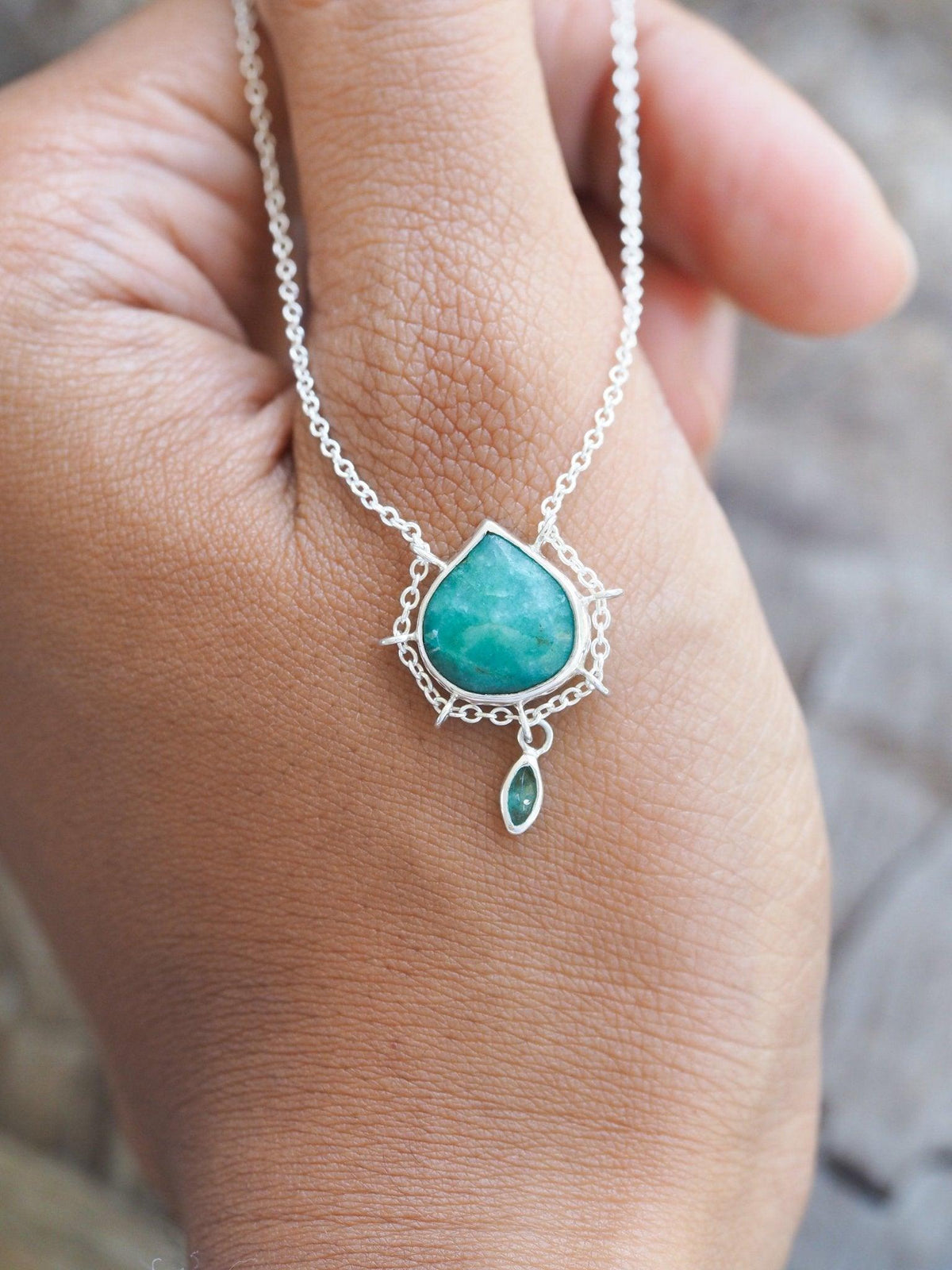 Pear Emerald Necklace - Gardens of the Sun | Ethical Jewelry