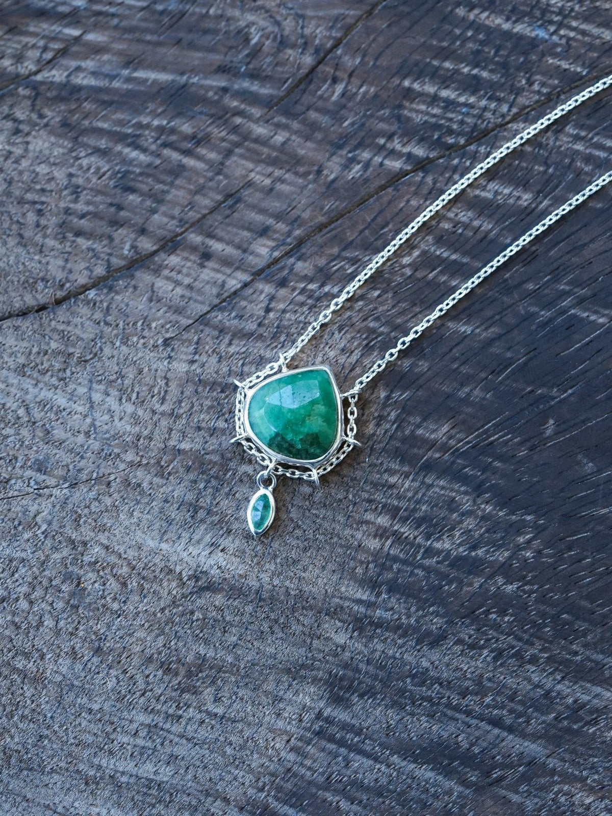 Pear Emerald Necklace - Gardens of the Sun | Ethical Jewelry