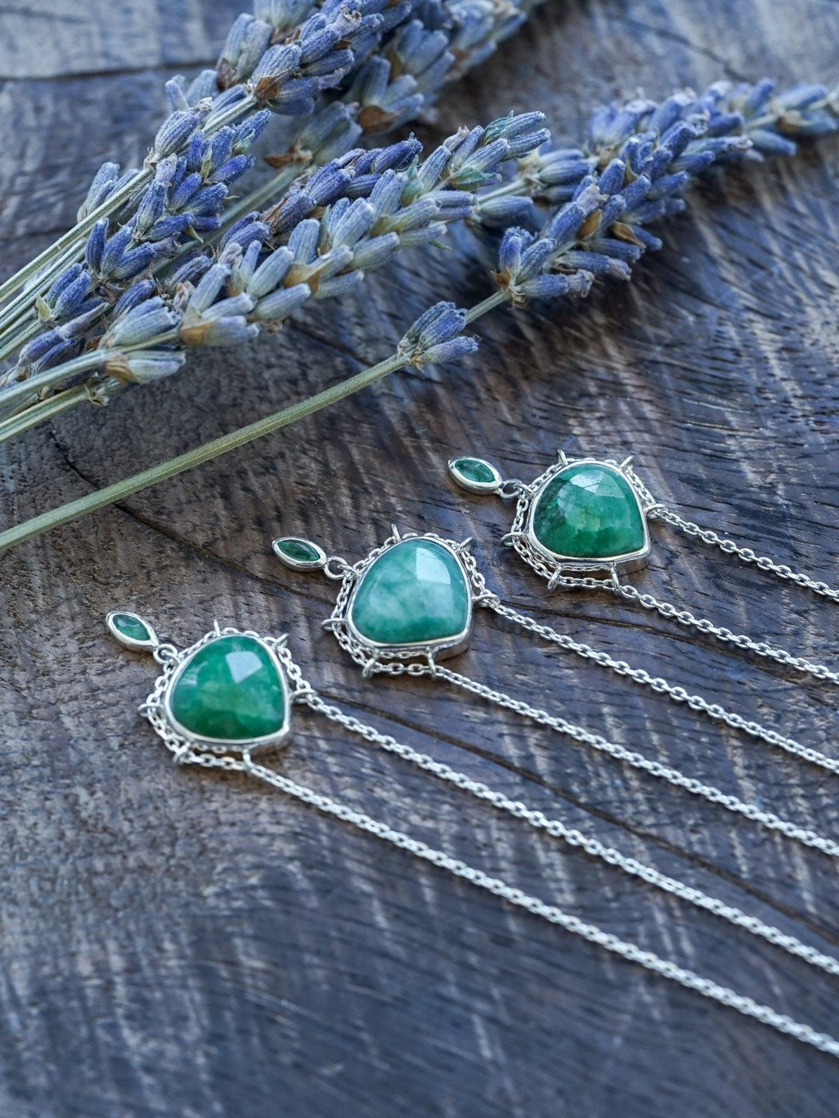 Pear Emerald Necklace - Gardens of the Sun | Ethical Jewelry
