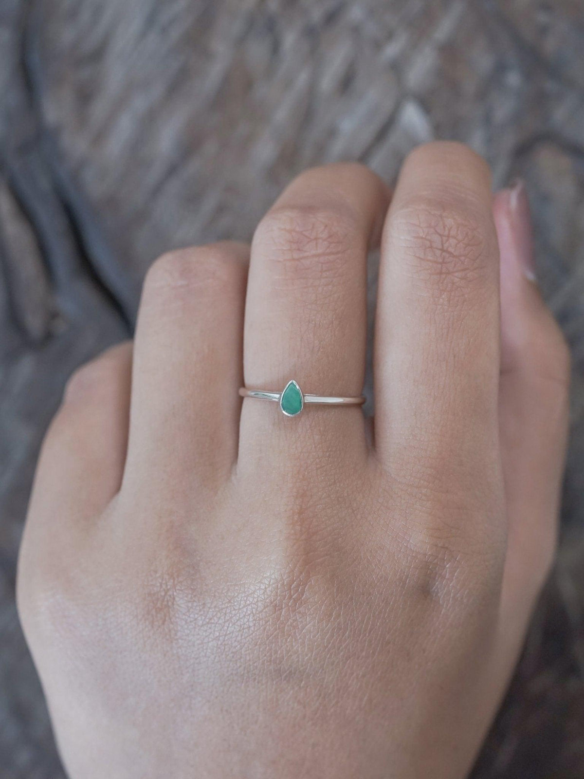 Pear Emerald Ring - Gardens of the Sun | Ethical Jewelry