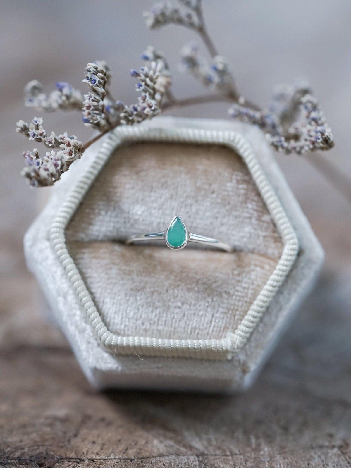 Pear Emerald Ring - Gardens of the Sun | Ethical Jewelry