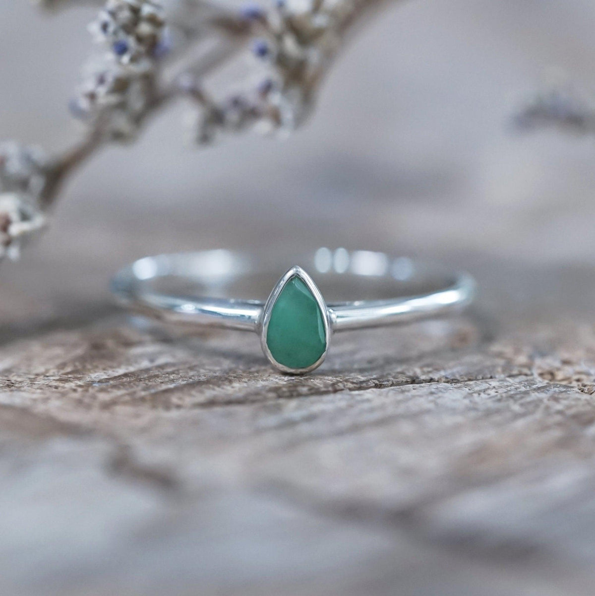 Pear Emerald Ring - Gardens of the Sun | Ethical Jewelry