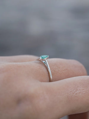 Pear Emerald Ring - Gardens of the Sun | Ethical Jewelry