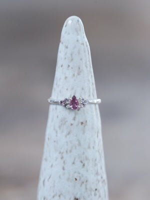 Pear Garnet and Spinel Ring - Gardens of the Sun | Ethical Jewelry