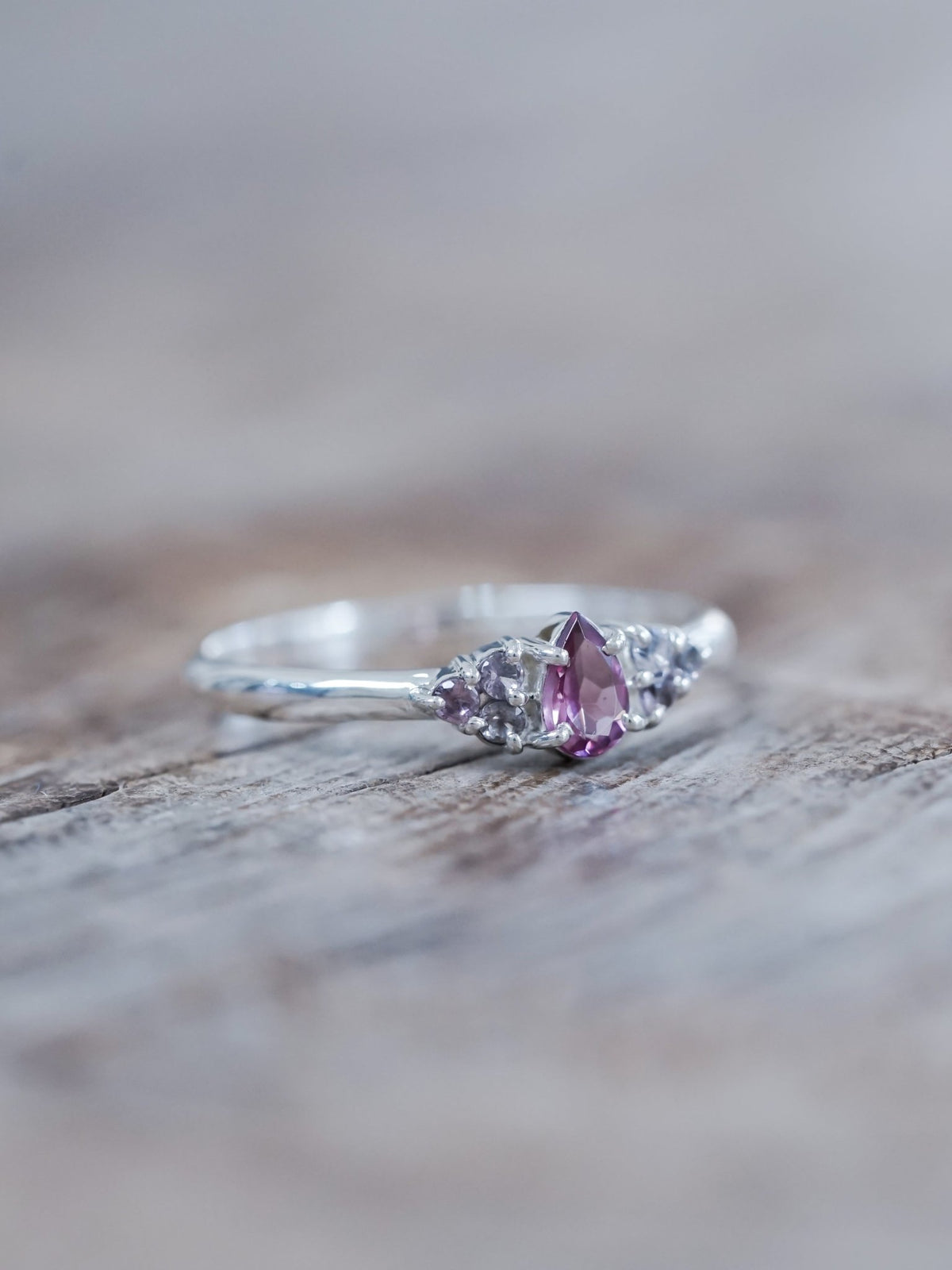 Pear Garnet and Spinel Ring - Gardens of the Sun | Ethical Jewelry