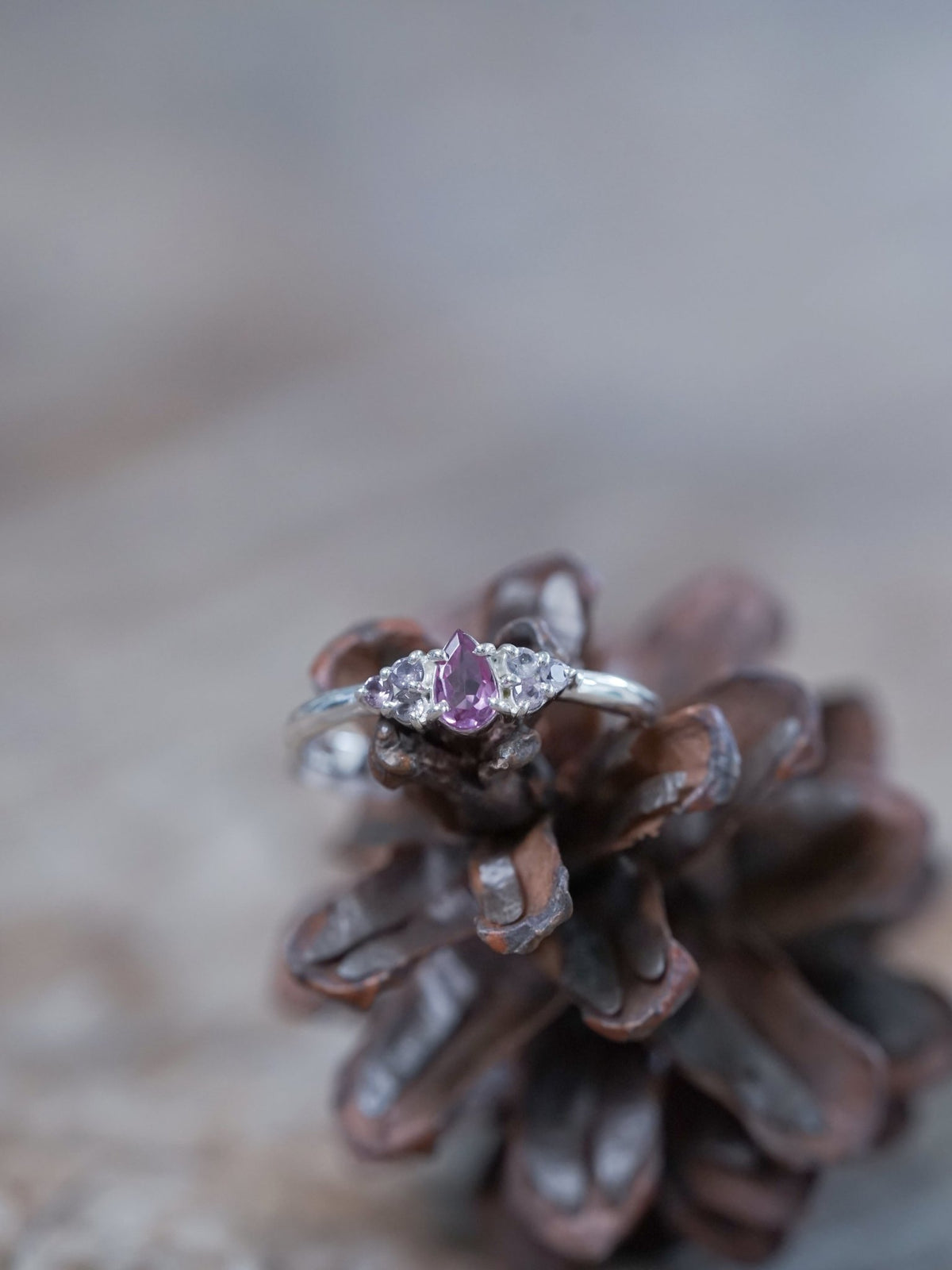 Pear Garnet and Spinel Ring - Gardens of the Sun | Ethical Jewelry