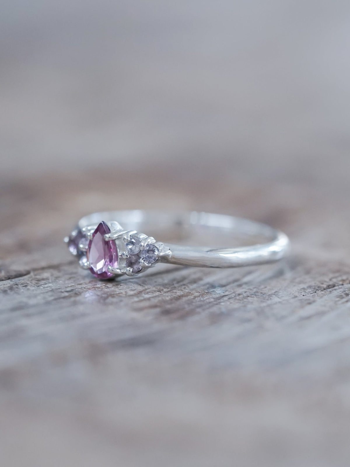 Pear Garnet and Spinel Ring - Gardens of the Sun | Ethical Jewelry