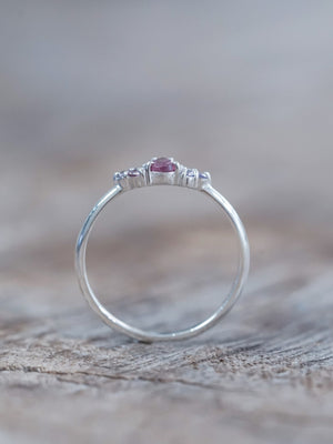 Pear Garnet and Spinel Ring - Gardens of the Sun | Ethical Jewelry
