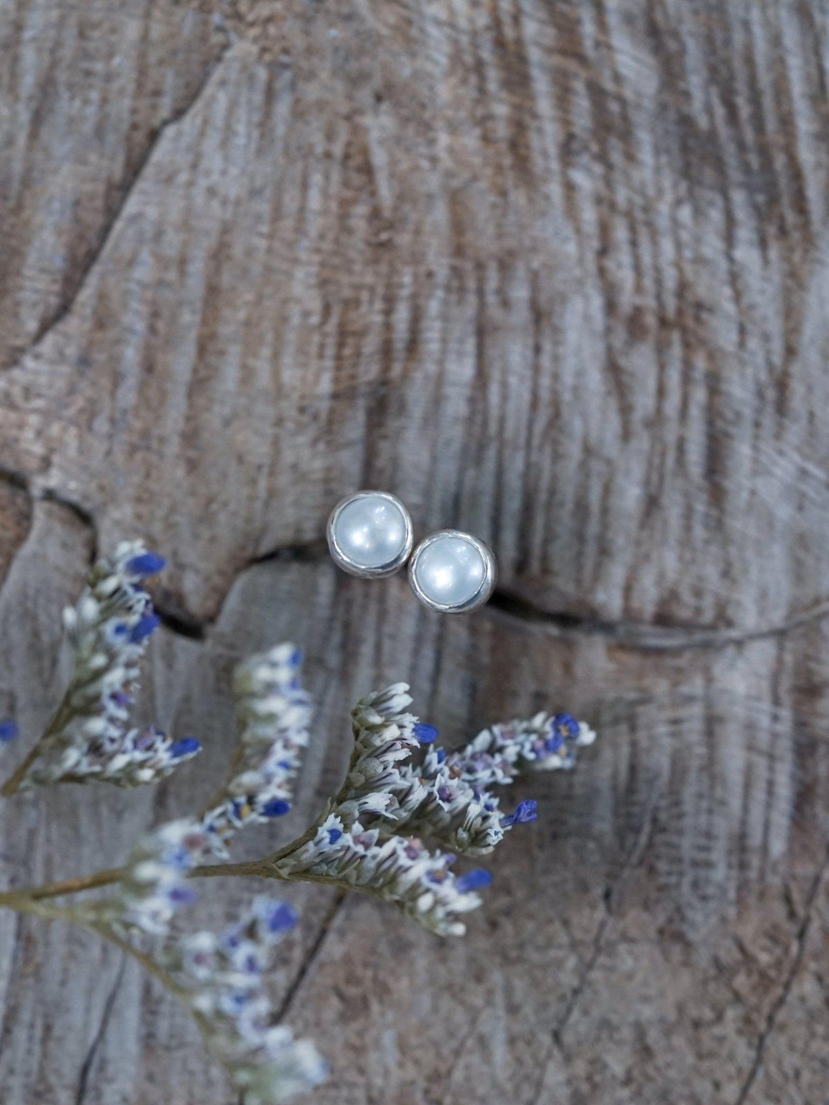 Pearl Button Earrings - Gardens of the Sun | Ethical Jewelry