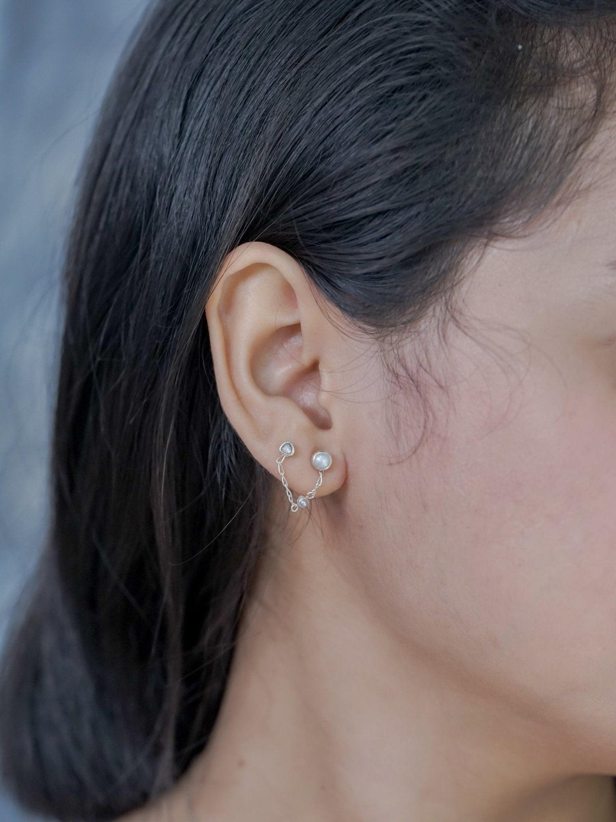 Pearl Button Earrings - Gardens of the Sun | Ethical Jewelry